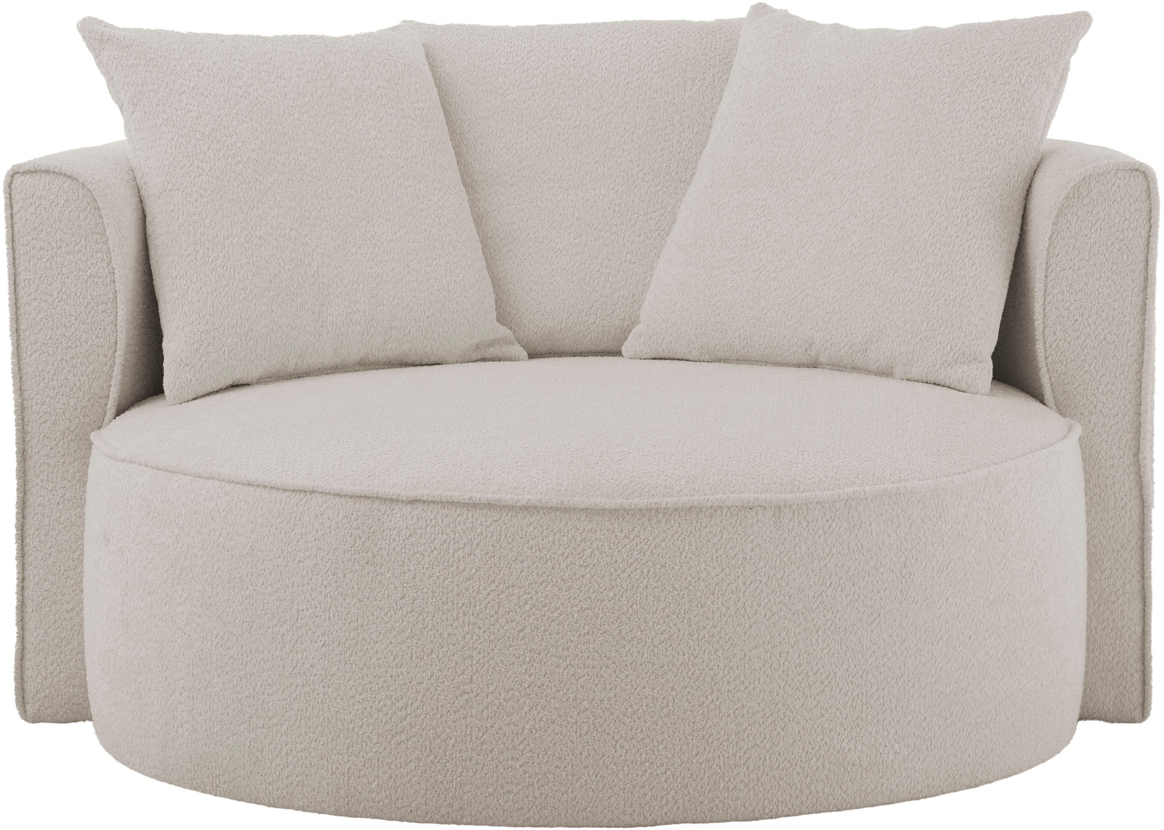 LeGer Home by Lena Gercke XXL-Sessel "ISALIE Bouclé, Lesesessel, Loveseat, inklusive Zierkissen" extra große Sitzfläche, optional mit Hocker, 3 Bezugsstoffe