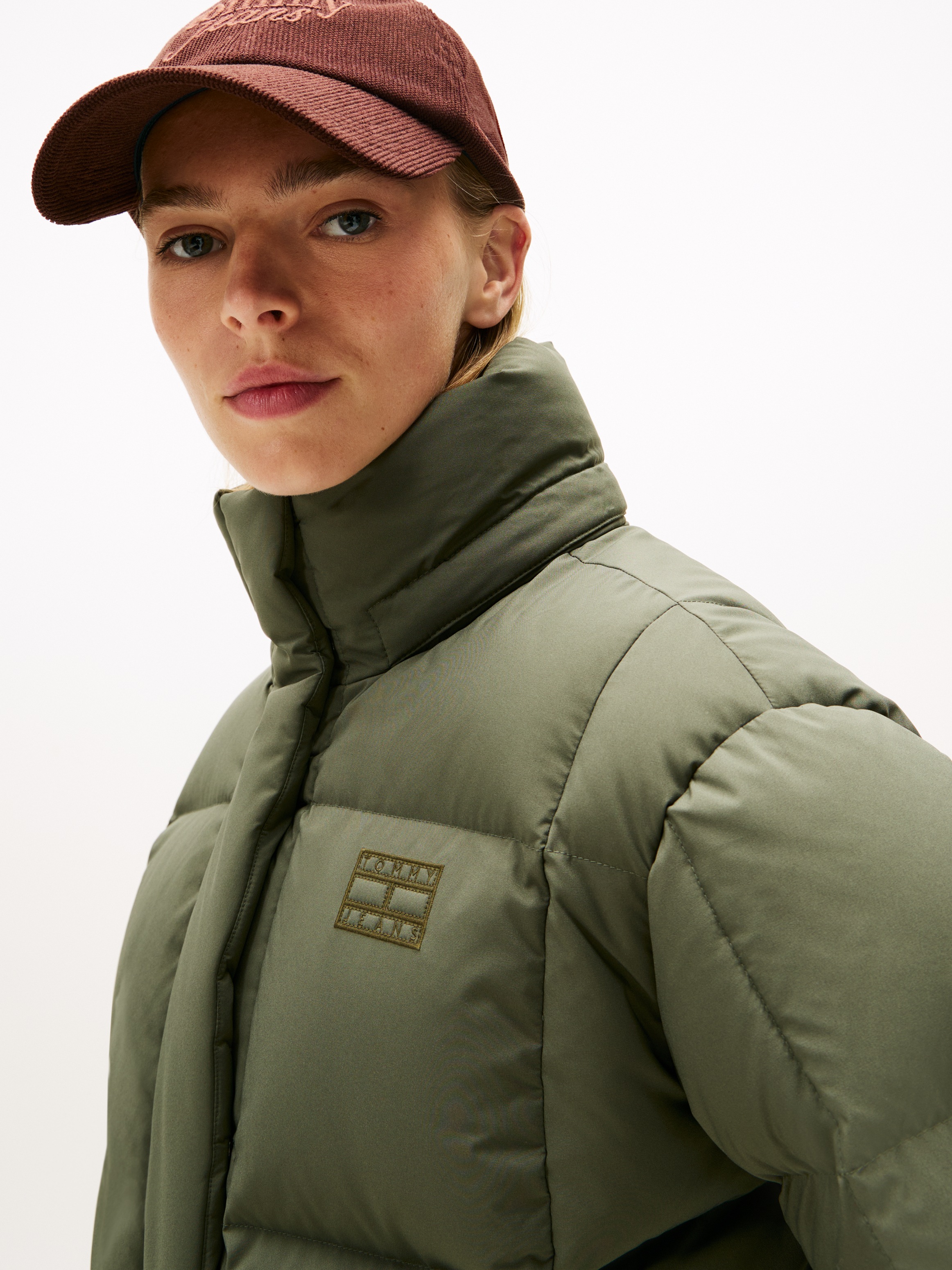 Tommy Jeans Steppjacke "TJW ALASKA GRID DOWN JACKET EXT" mit Kapuze günstig online kaufen