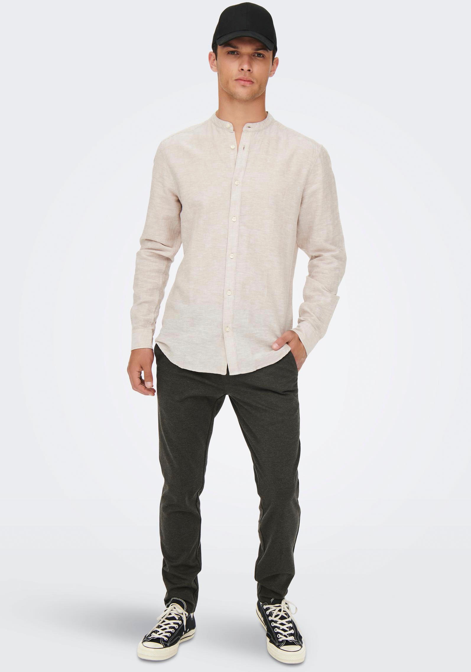 Thumbnail - ONLY & SONS Stoffhose, mit leichtem Strukturmuster