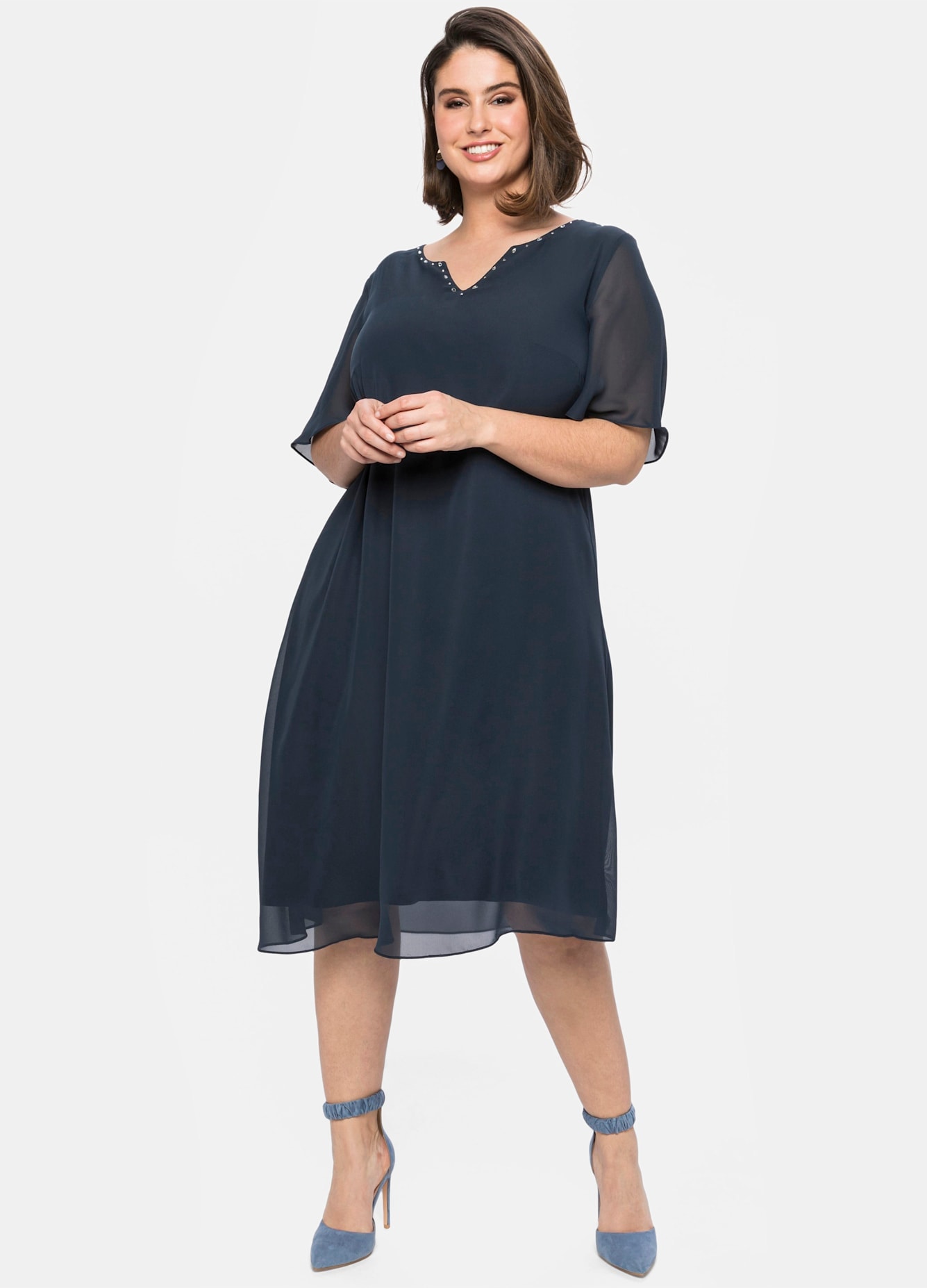 Sheego Chiffonkleid "Chiffonkleid" günstig online kaufen