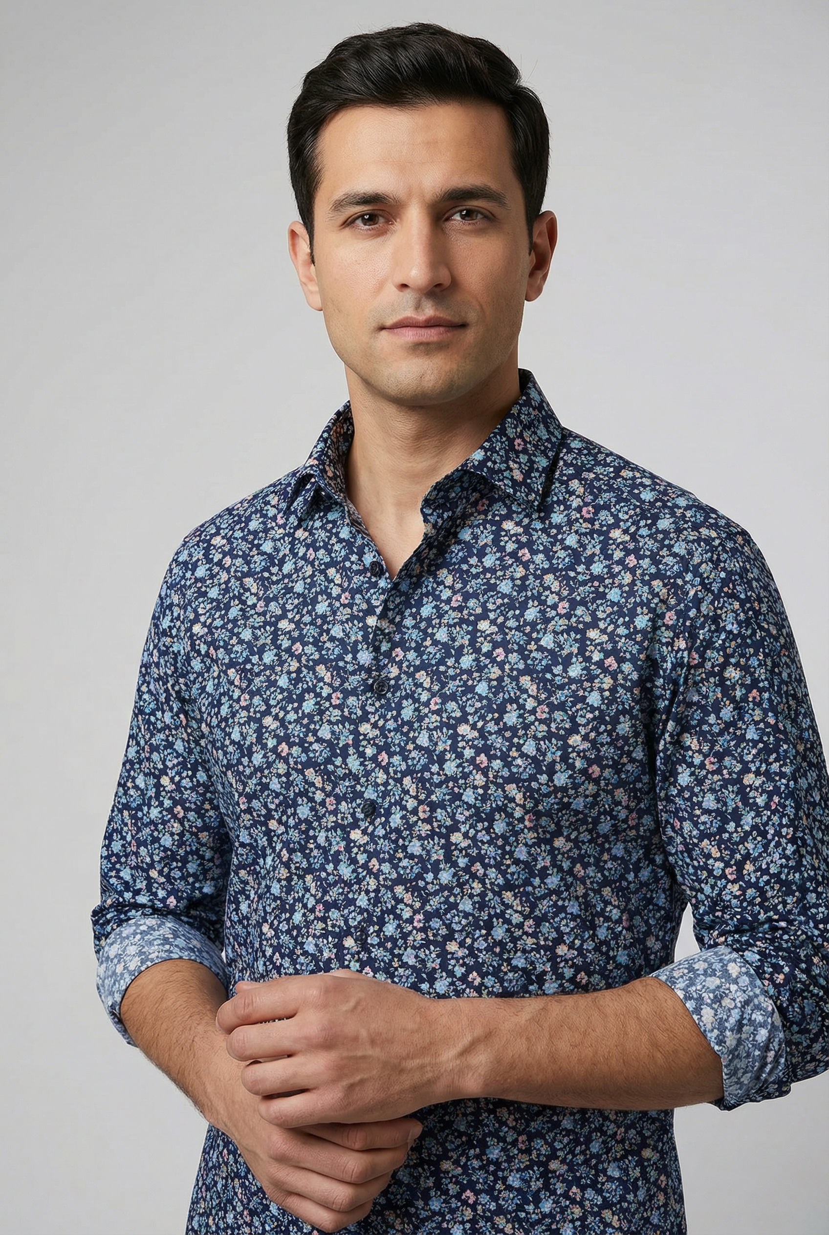 OLYMP Langarmhemd »Luxor« Businesshemd, New-Kentkragen, floraler Print, modern fit