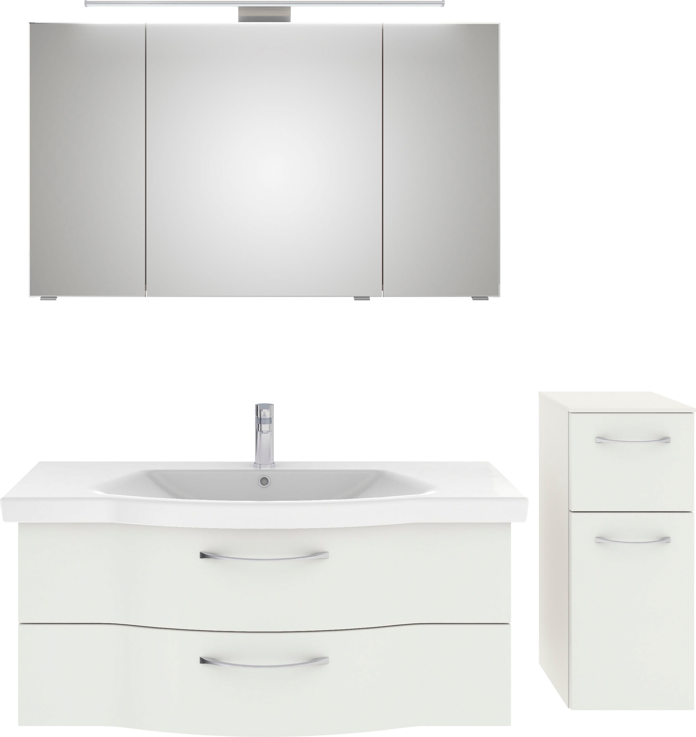 Saphir Badmöbel-Set "6005 Sprint 3-teilig, Keramik-Waschtisch mit LED-Spieg günstig online kaufen