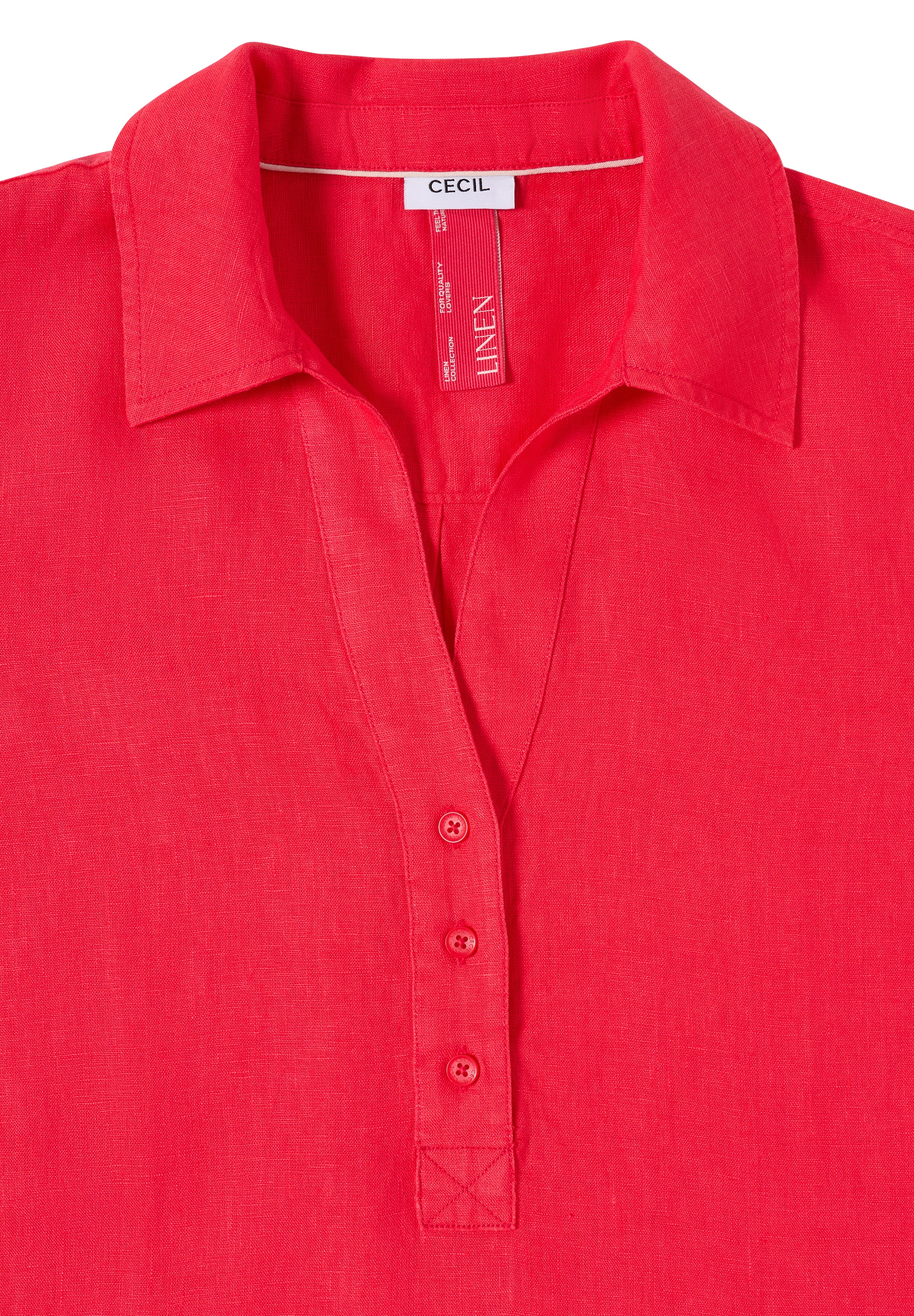 Cecil Blusenkleid Eingrifftaschen aus Leinen