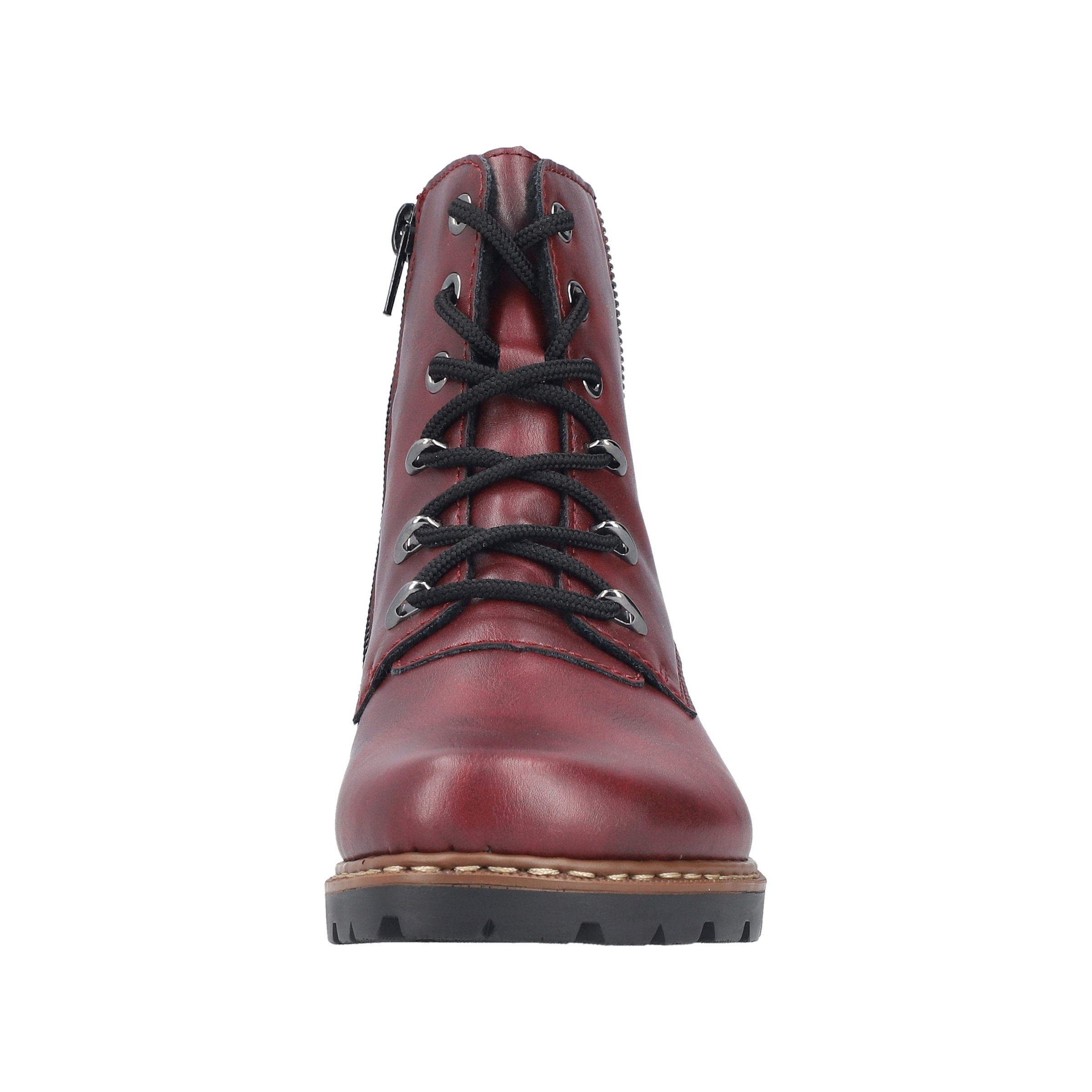 Rieker Schnürboots  mit Besatz in Pepita-Look