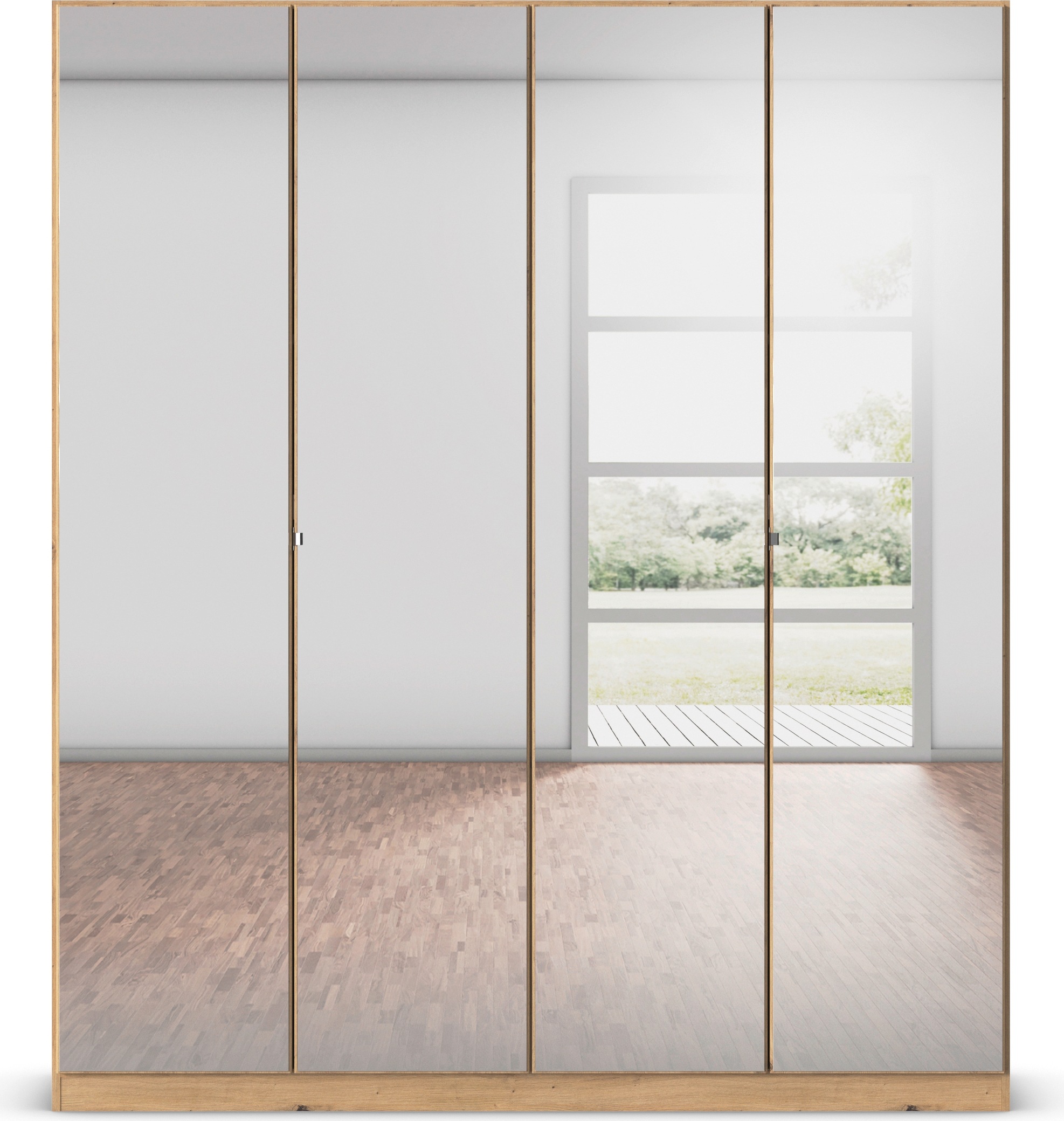 rauch Drehtürenschrank »Reflect«, mit Spiegelfront, inkl. praktischer Inneneinteilung