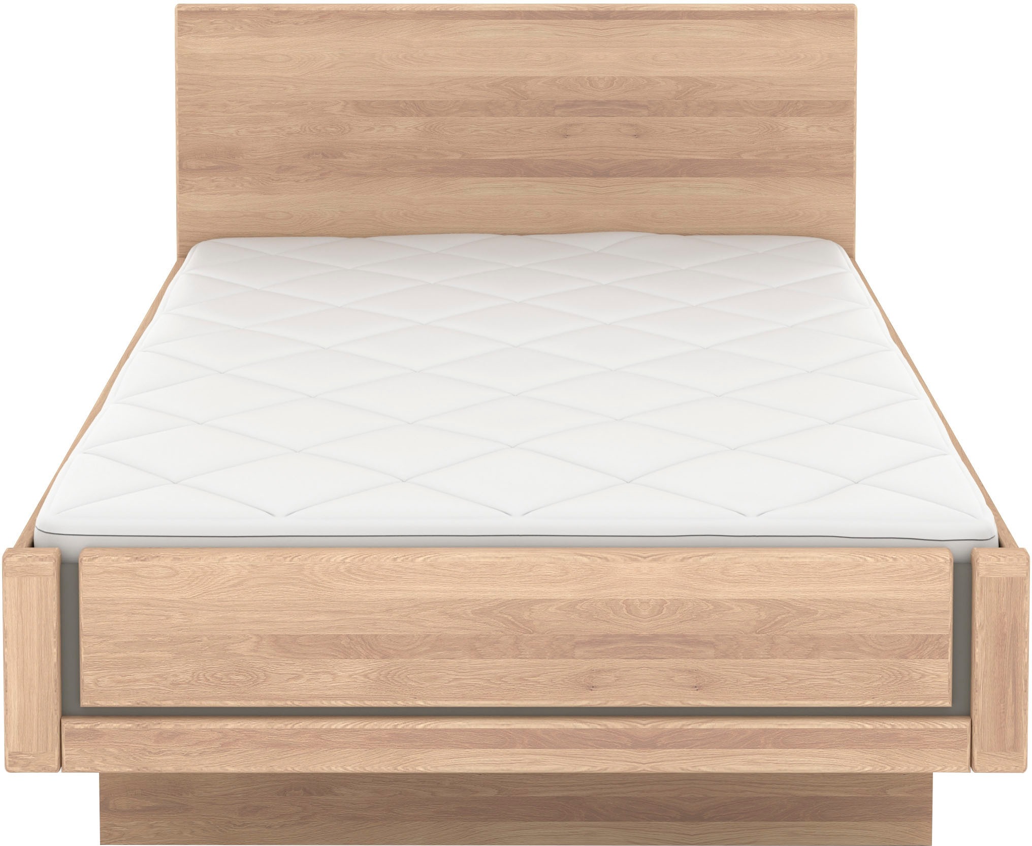 Musterring Holzbett »Sorrent, Bettgestell, Bettrahmen, teilmassiv Eiche«, (MADE IN GERMANY), Eiche teilmassiv, Liegehöhenverstellung, in schwebender Optik