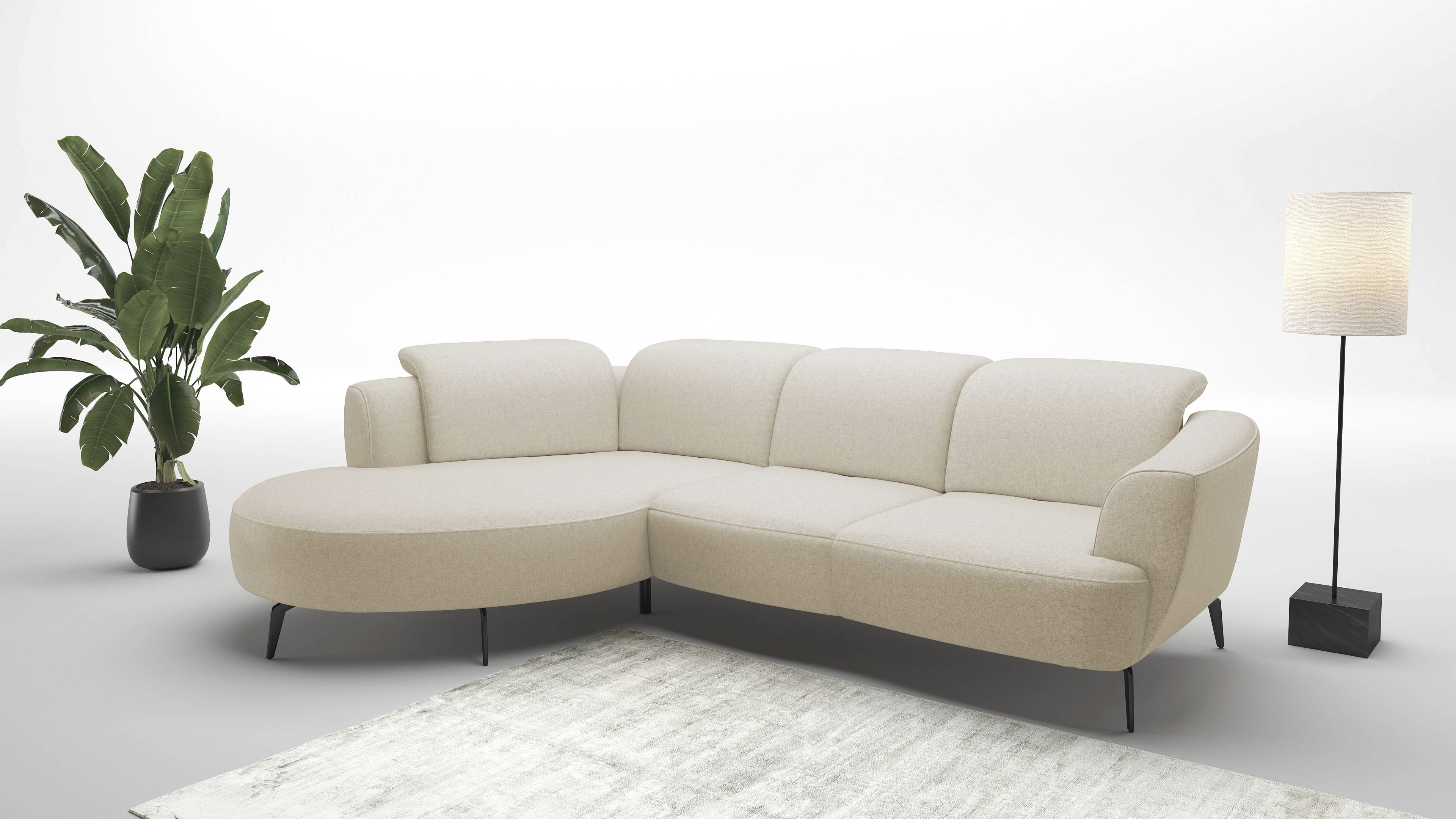 sit&more Ecksofa "Zoe" ink.Sitztiefenverstellung, wahlweise mit Kopfteilverstellung