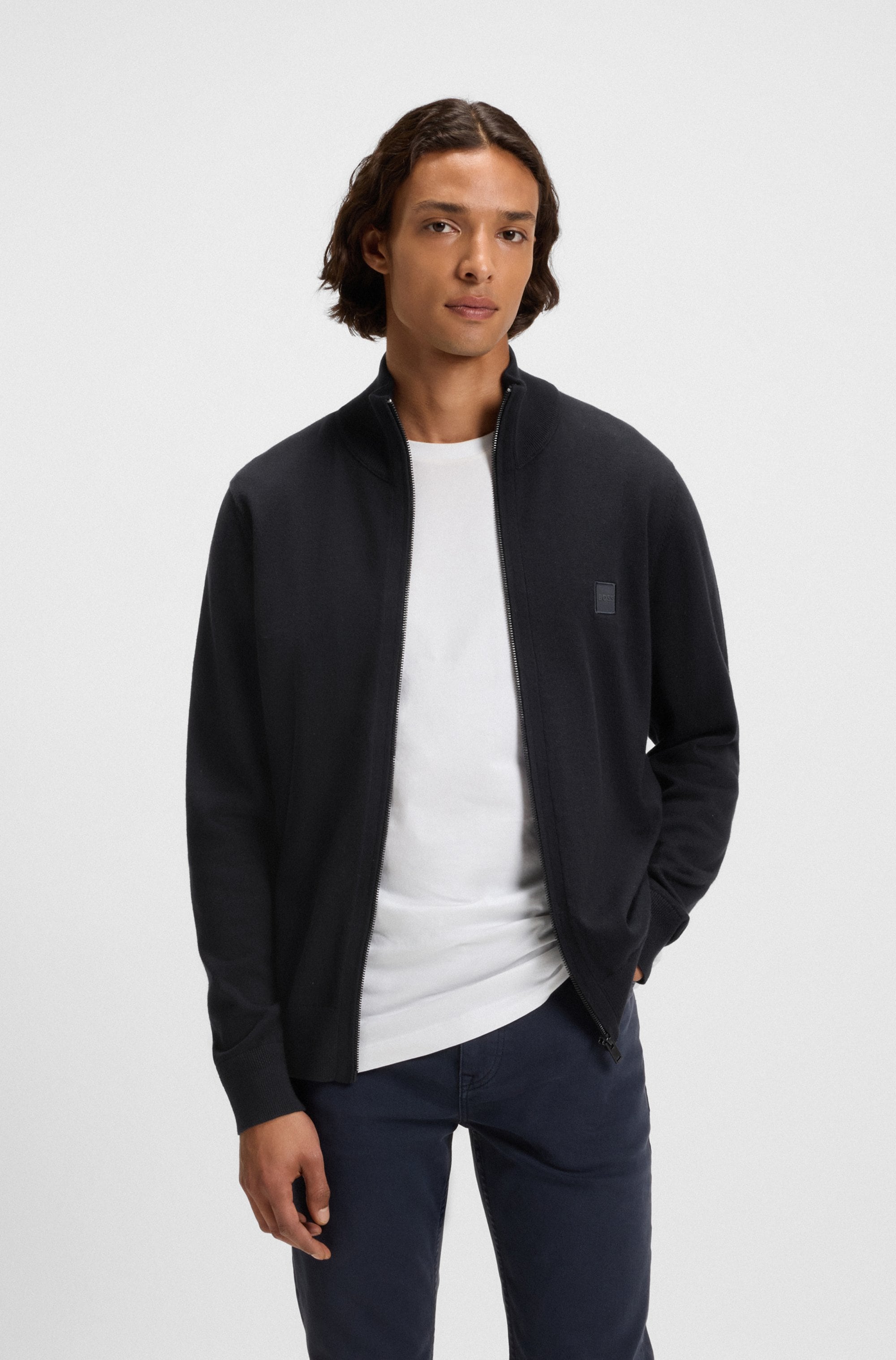 BOSS ORANGE Strickjacke "Kanozip", mit Reißverschluss günstig online kaufen