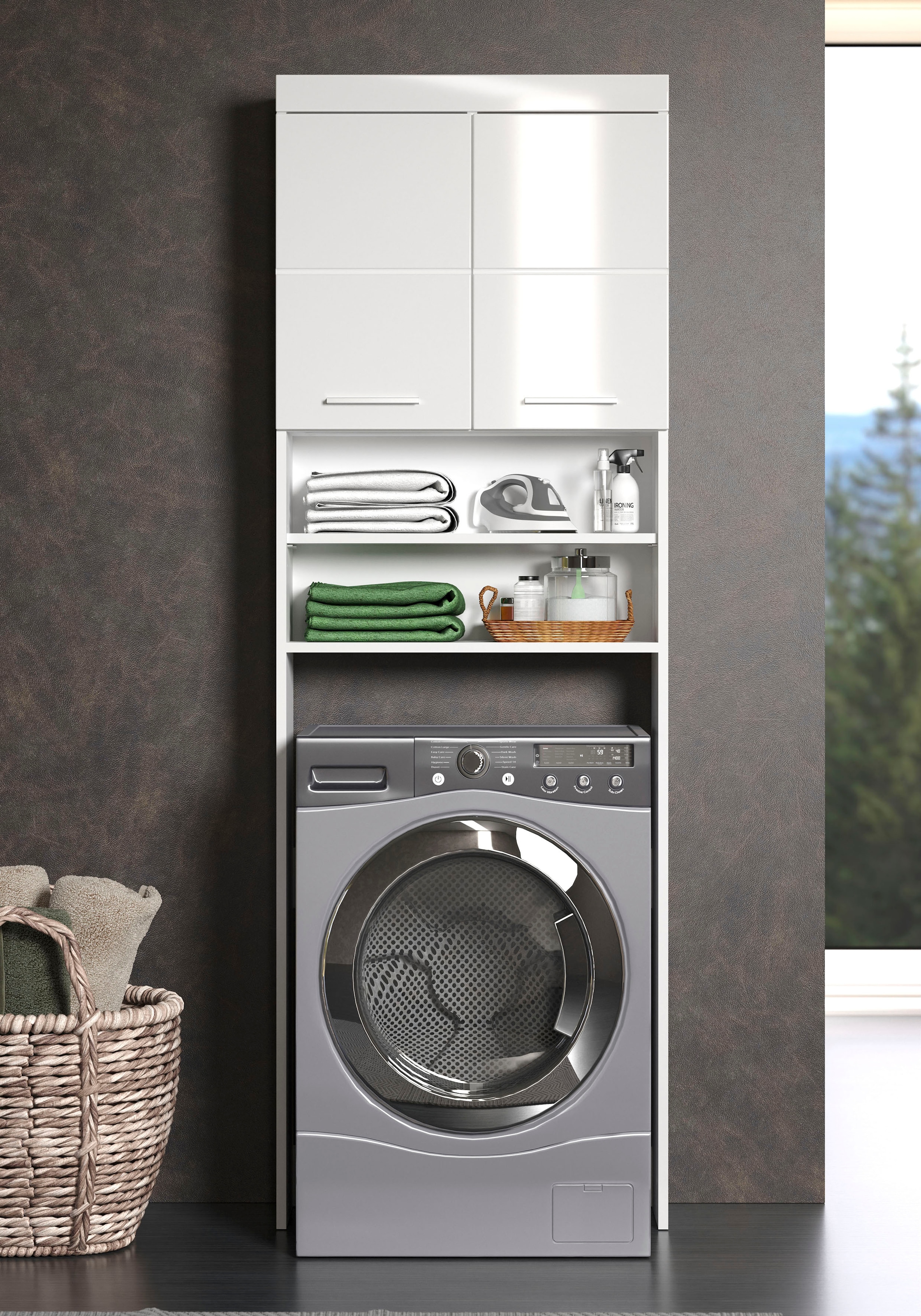INOSIGN Waschmaschinenumbauschrank Waschmaschinen Breite für cm Nische 60 Höhe »Avena«, | BAUR 187 cm