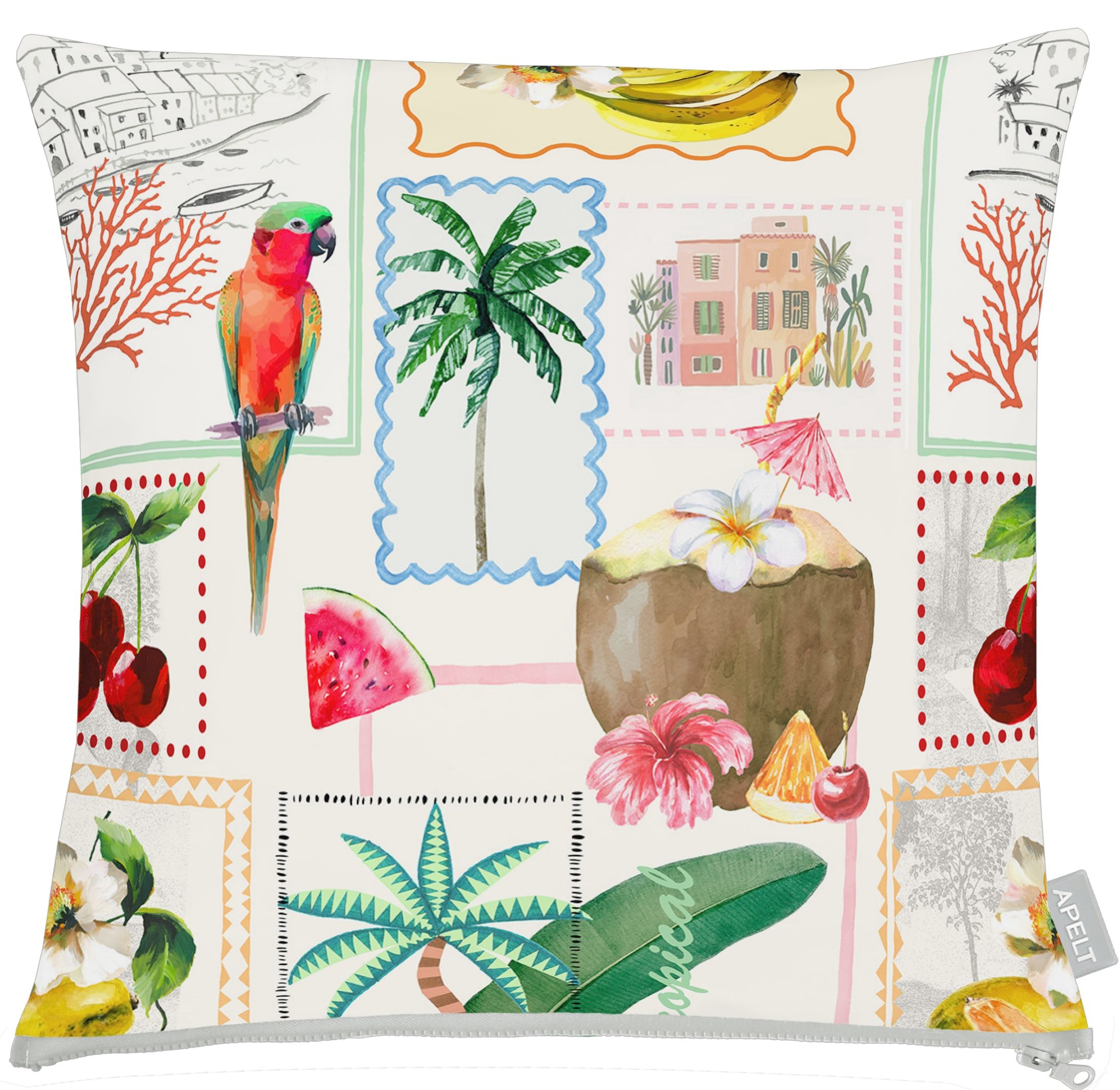 Kissenbezüge APELT, B:40cm H:0,5cm L:40cmmulticolour, Mischgewebe, Obermaterial: 75% Baumwolle, 25% Polyester, Kissenbezüge, "3814",