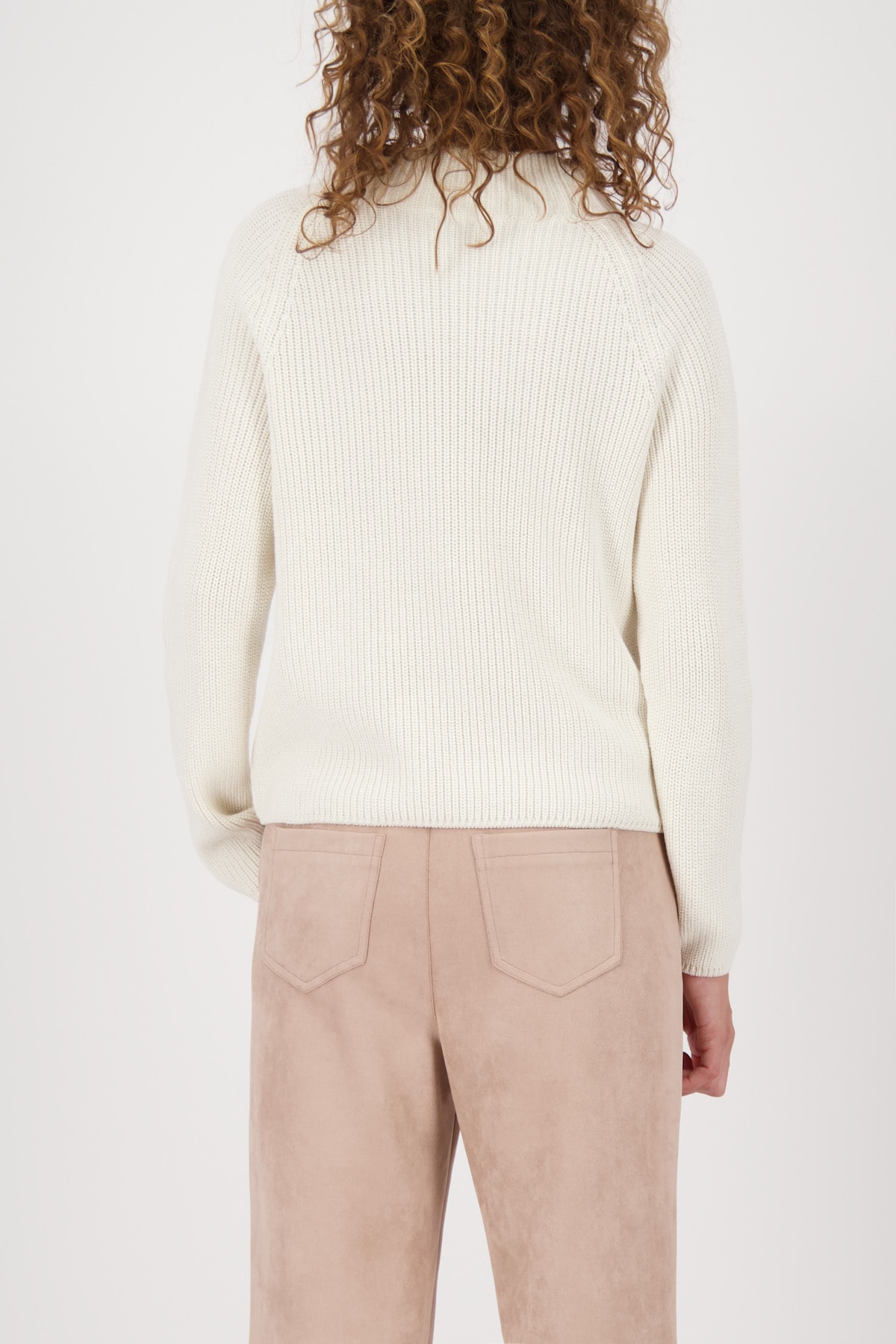 Monari Strickpullover »Pullover Basic Perlfang«, Regular fit mit Rundhalsausschnitt