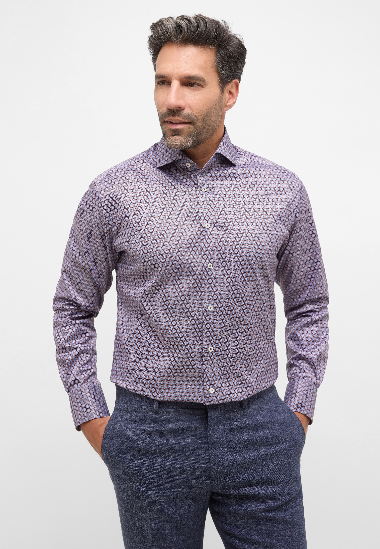 Eterna Langarmhemd "MODERN FIT" NON IRON (bügelfrei) günstig online kaufen