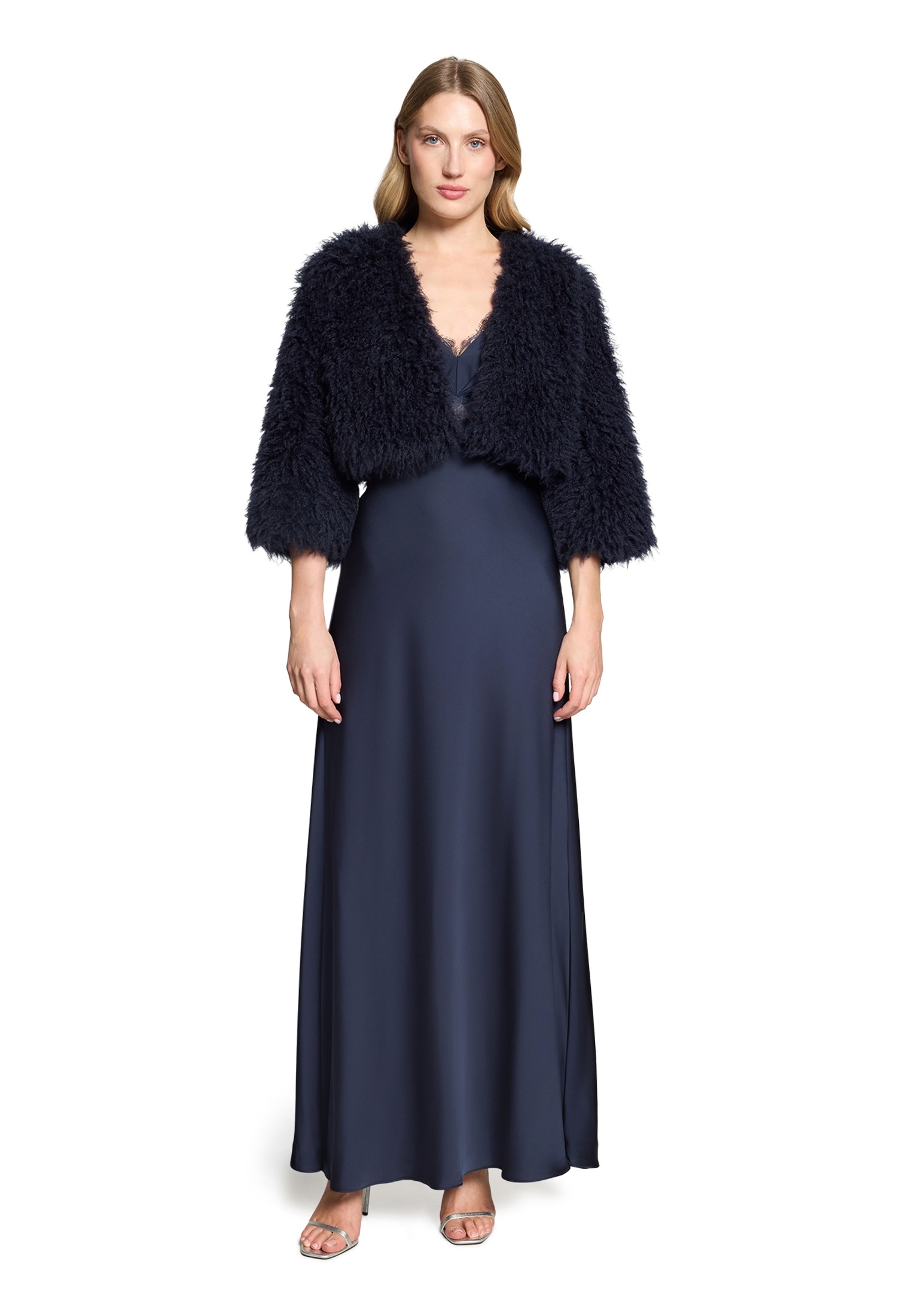Vera Mont Fellimitatjacke »Damen mit Rundhalsausschnitt«