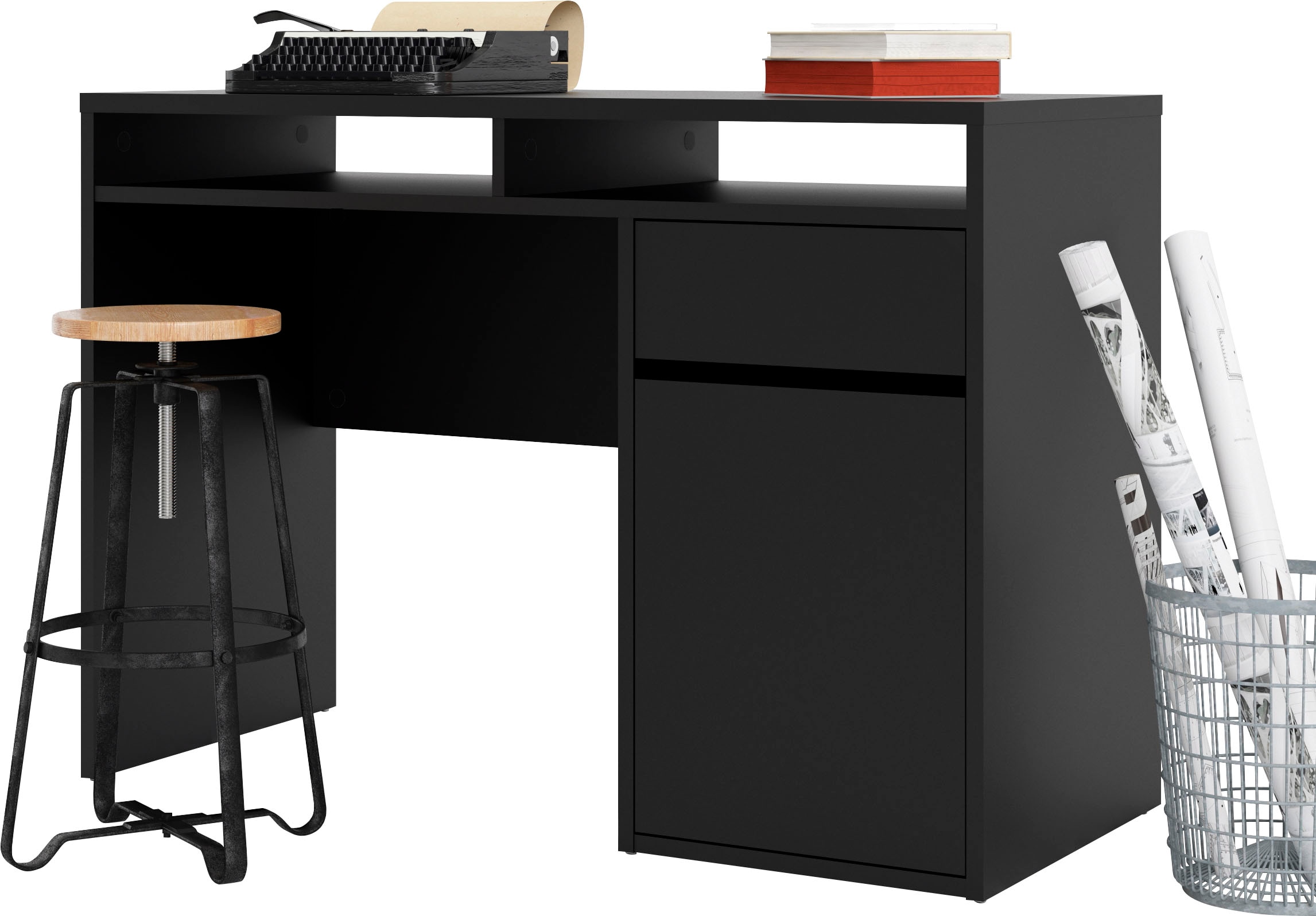 Schreibtisch »Plus«, mit vielen Stauraummöglichkeiten, zeitloses Design