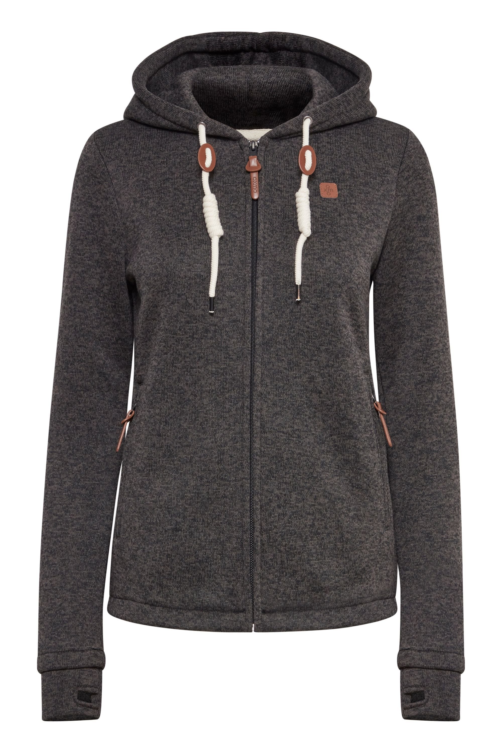 OXMO Strickfleecejacke "Strickfleecejacke OXThory", mit Kapuze günstig online kaufen