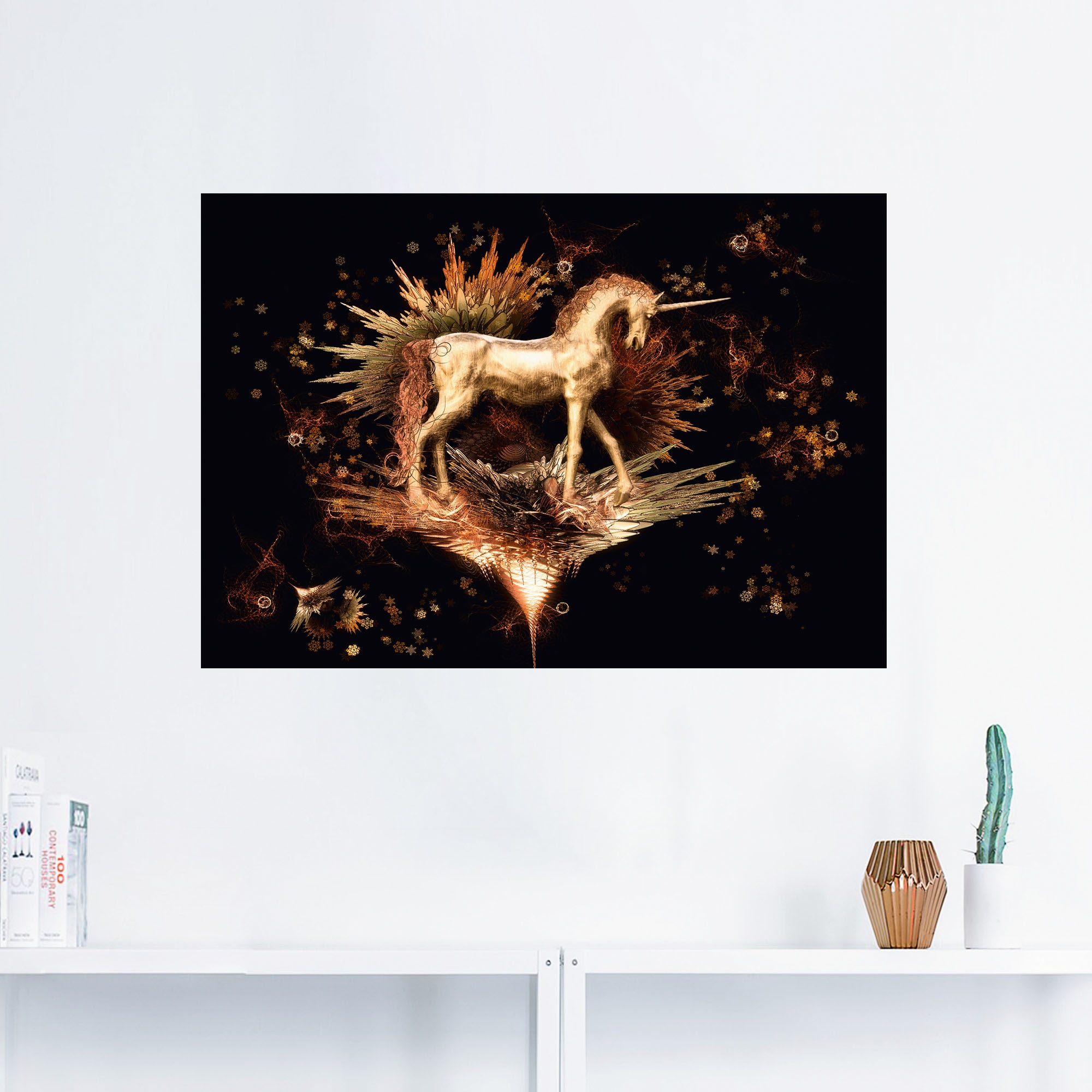 Artland Wandbild »Magisches Sternhorn«, Animal Fantasy, (1 St.), als Alubild, Leinwandbild, Wandaufkleber oder Poster in versch. Größen