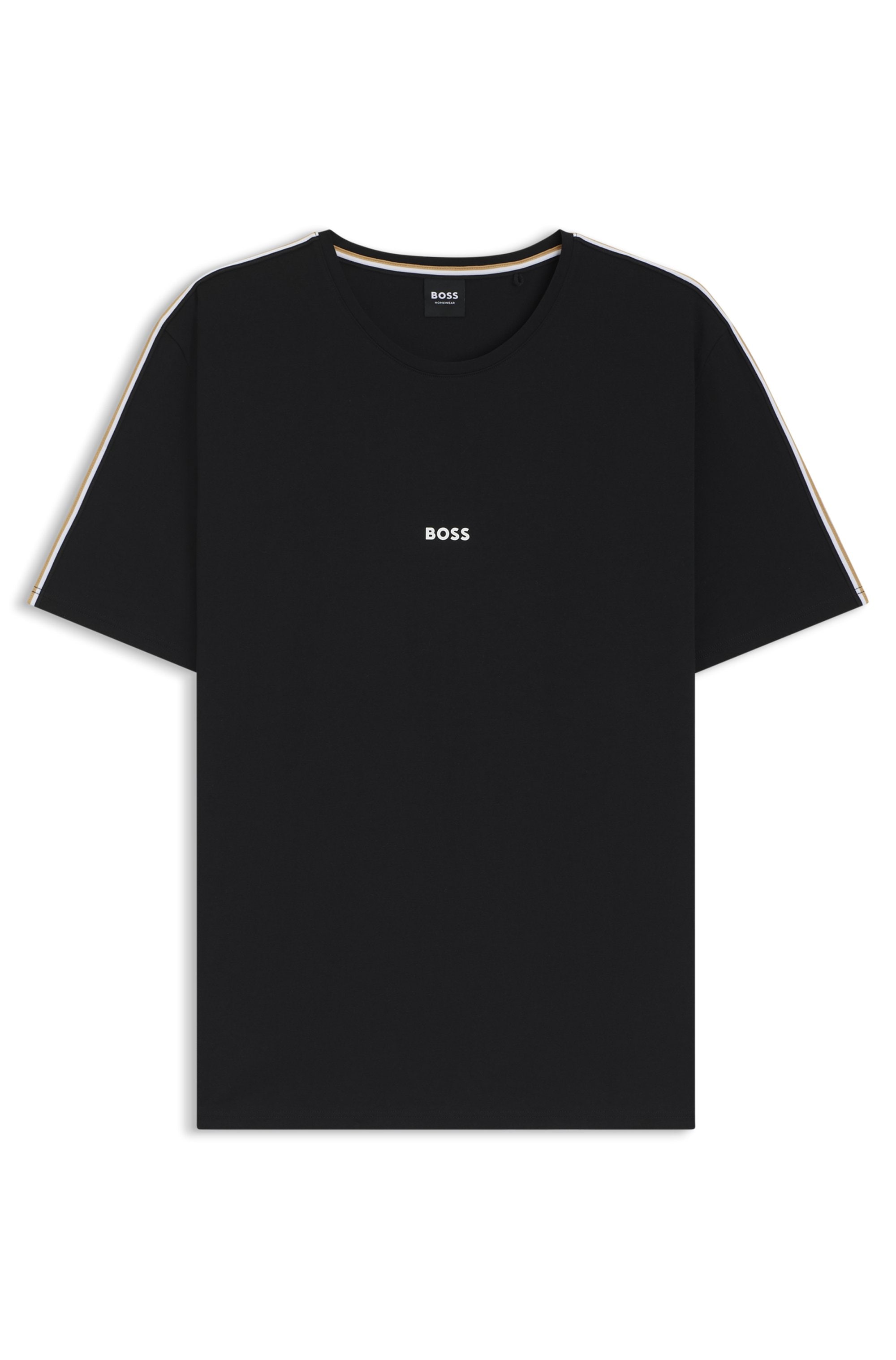 BOSS T-Shirt »Unique«, aus elastischer Baumwolle mit Tape-Details, regular fit