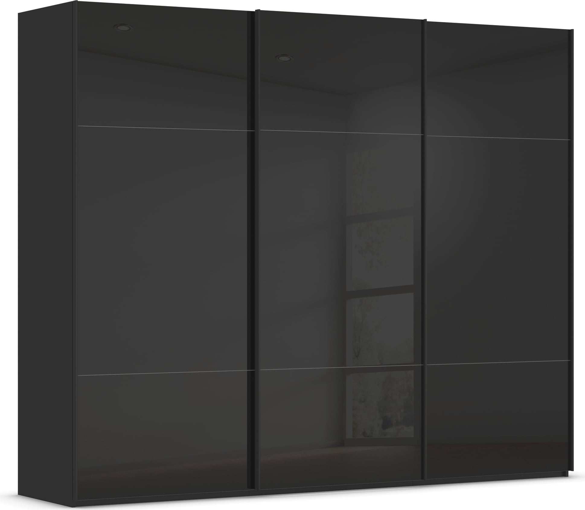 rauch Schwebetürenschrank "Kleiderschrank Schrank Garderobe Schlafzimmerschrank CONTIDO" 3 verschiedene Ausstattungen BASIC/CLASSIC/PREMIUM, aus hochwertigem Material in 6 Breiten 2 Griff-Farben MADE IN GERMANY