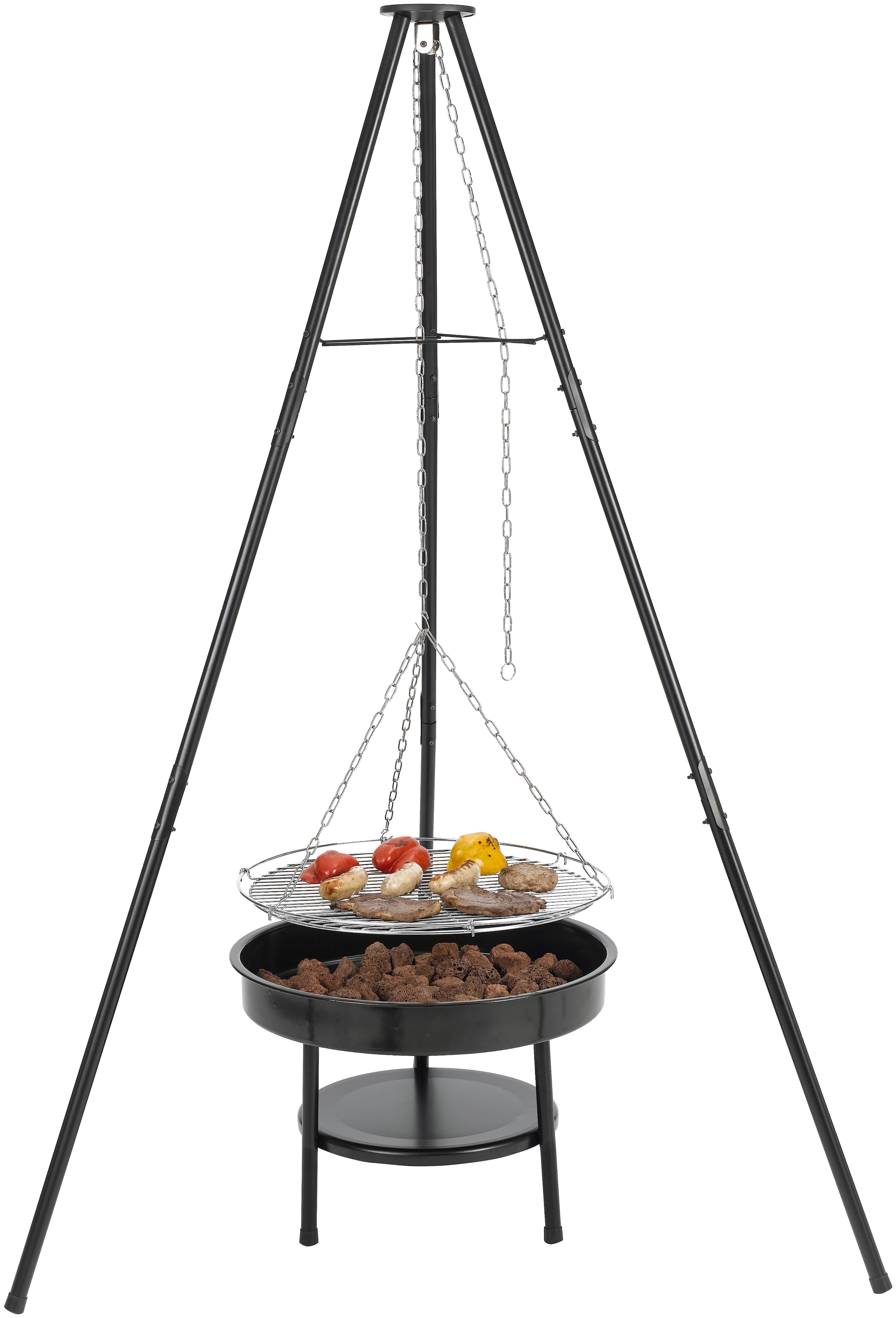 Tepro Holzkohlegrill "Schwenkgrill Cary", BxTxH: 110x110x162 cm günstig online kaufen