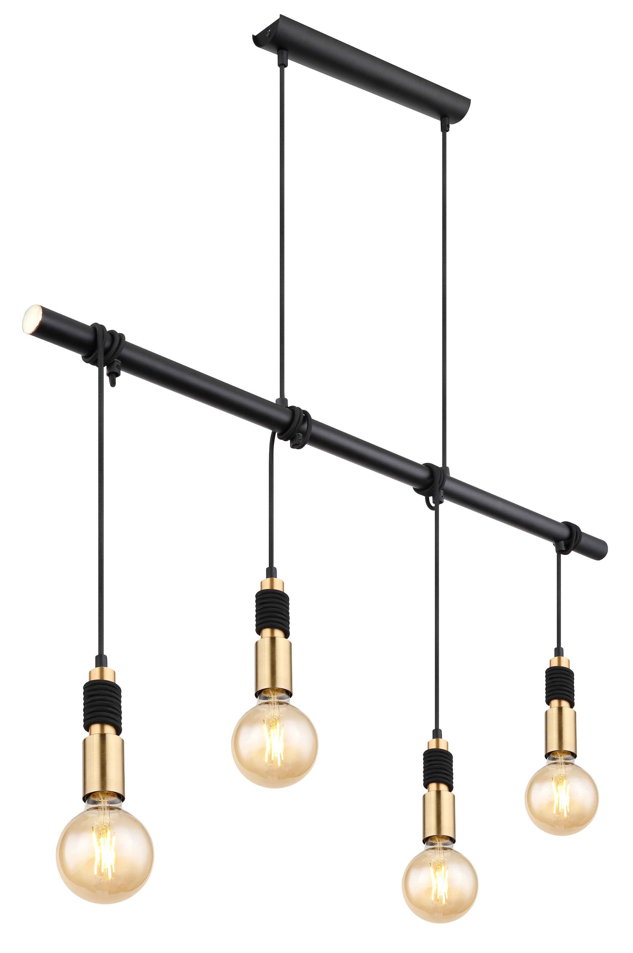 GLOBO LIGHTING Hängeleuchte »ALEXIUS«, Leuchtmittel E27 | ohne Leuchtmittel, Hängelampe/Metall/Kabel zum Herumwickeln/Esszimmer