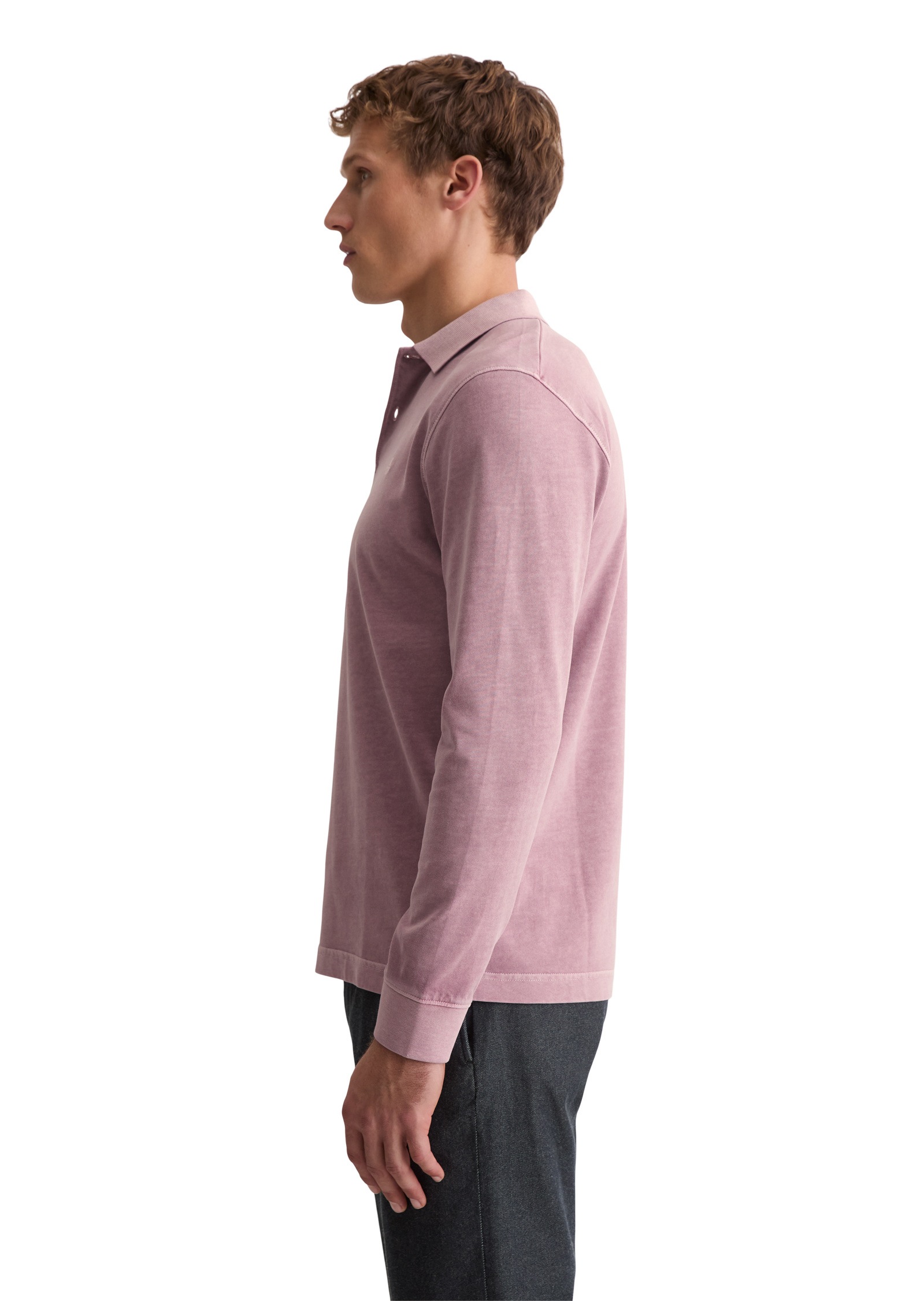 Marc O'Polo Langarm-Poloshirt »aus soft-touch Bio-Baumwoll-Jersey«
