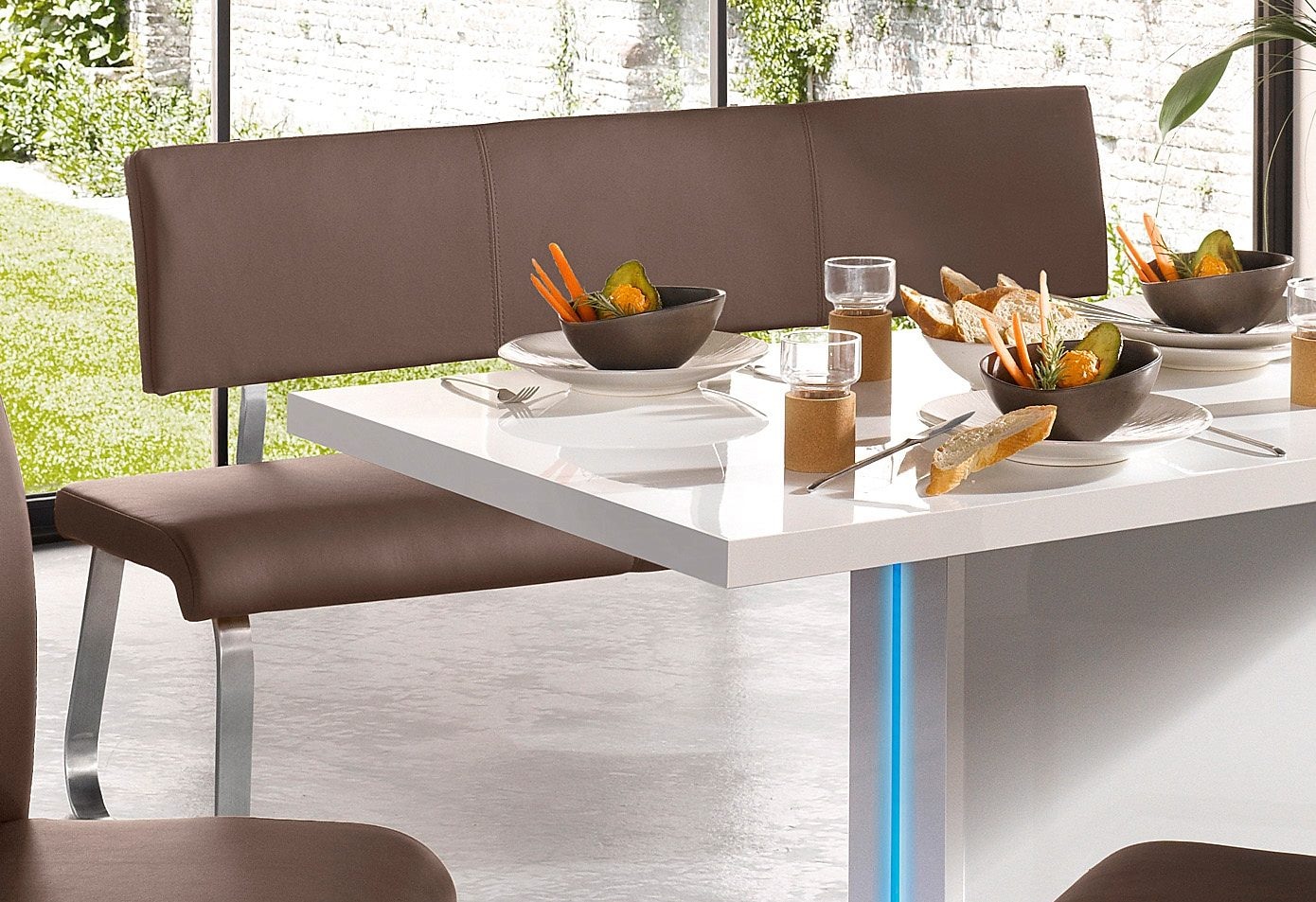 MCA furniture Polsterbank »Arco«, belastbar bis 280 Kg, Echtleder, in  verschiedenen Breiten | BAUR