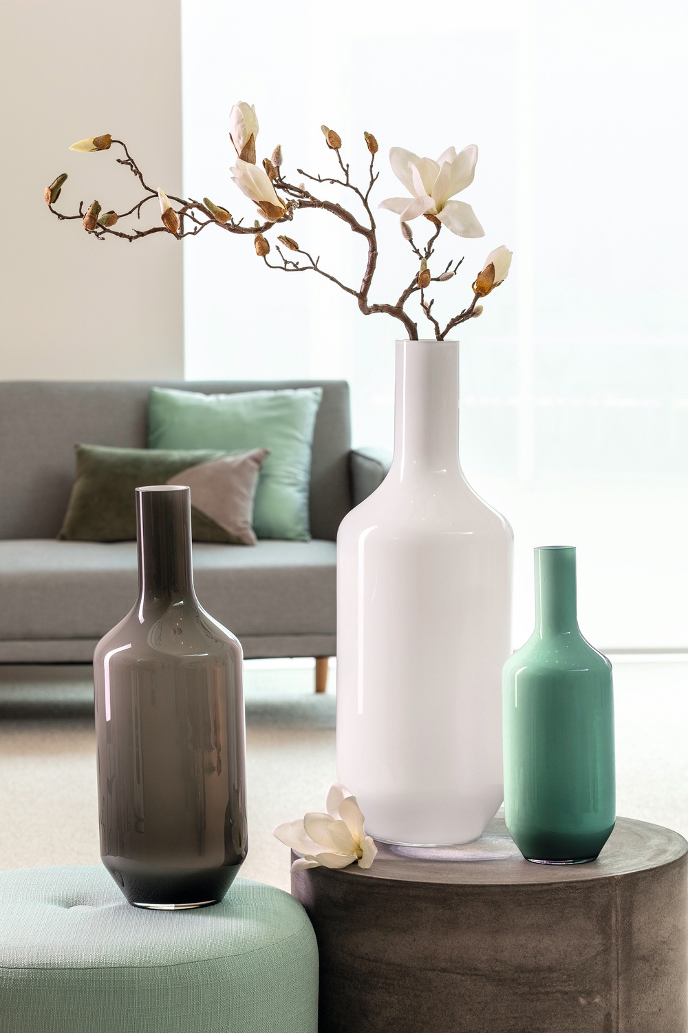 LEONARDO Bodenvase "Dekovase MILANO, handgefertigt" aus Glas, in Flaschenform