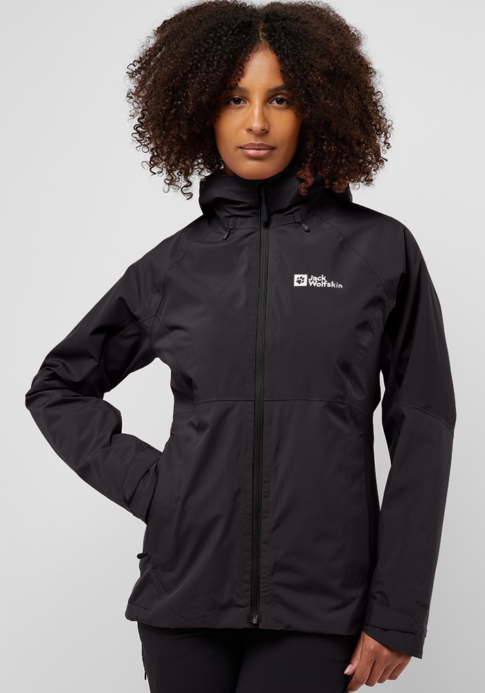 Jack Wolfskin 3-in-1-Funktionsjacke "GLAABACH 3IN1 JKT W", mit Kapuze