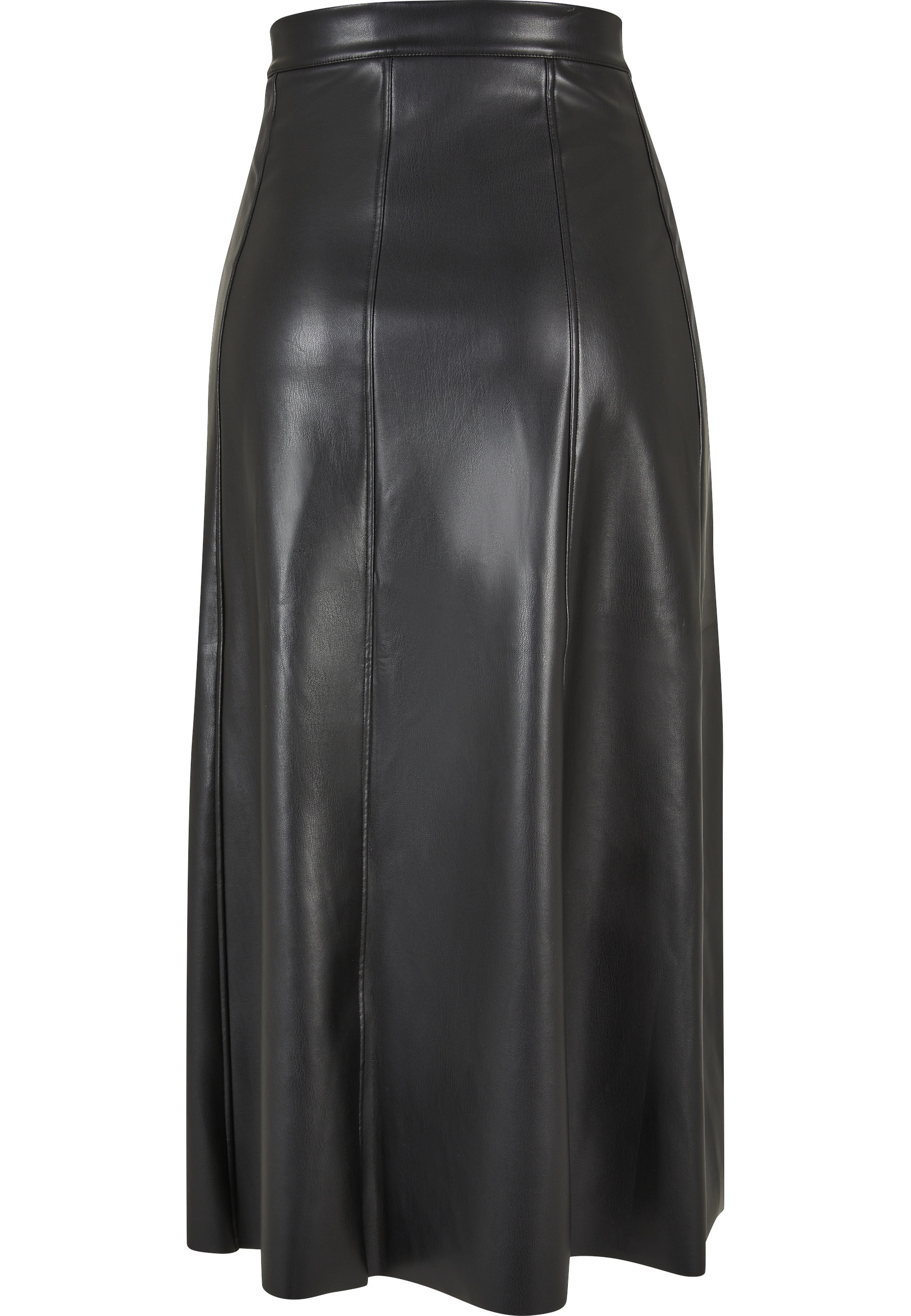 URBAN CLASSICS Sommerrock »Urban Classics Damen Ladies Synthetic Leather Midi Skirt« 1 Stk.
