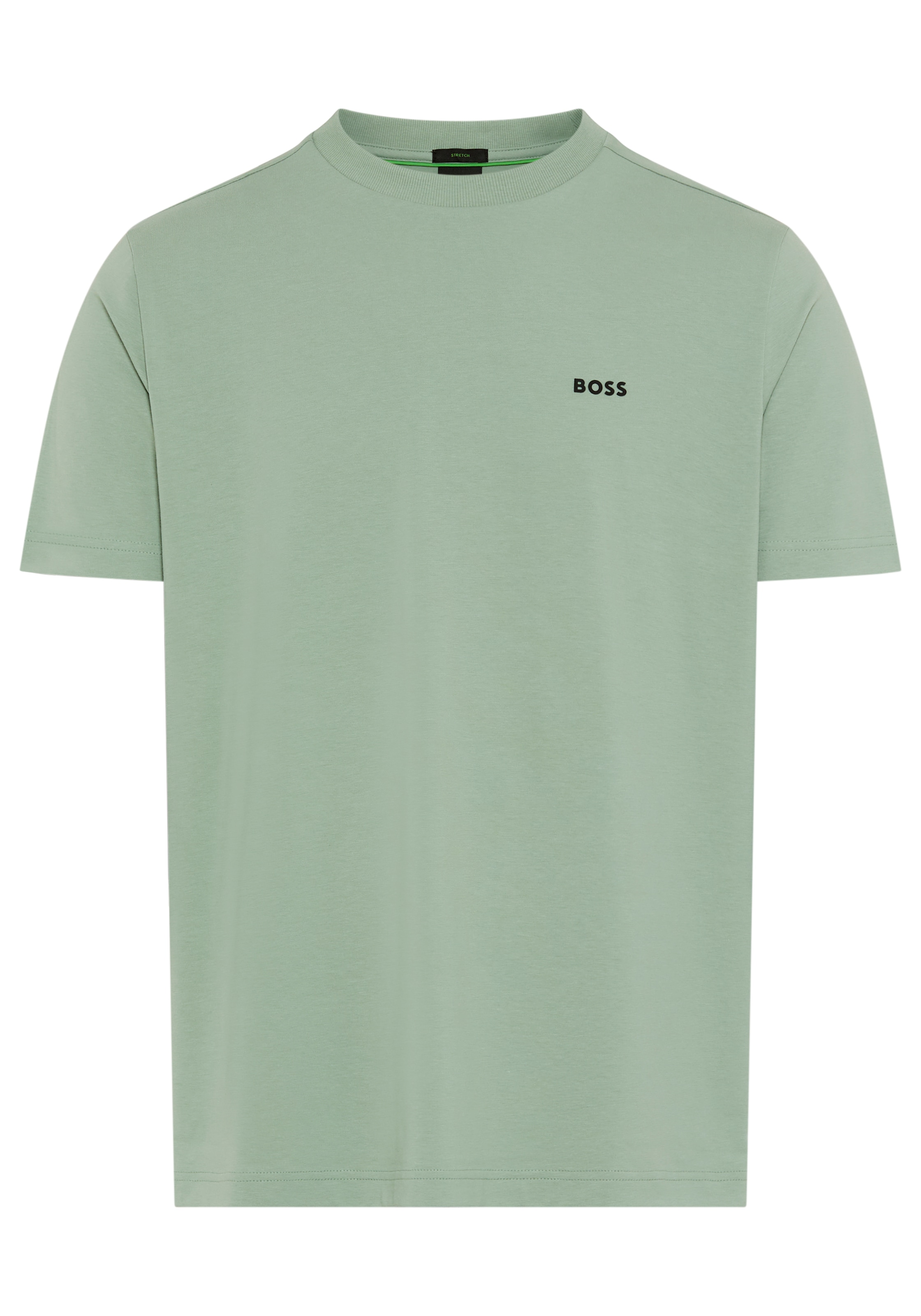 BOSS GREEN Rundhalsshirt "Tee" mit gummiertem Kontrast-Logo günstig online kaufen