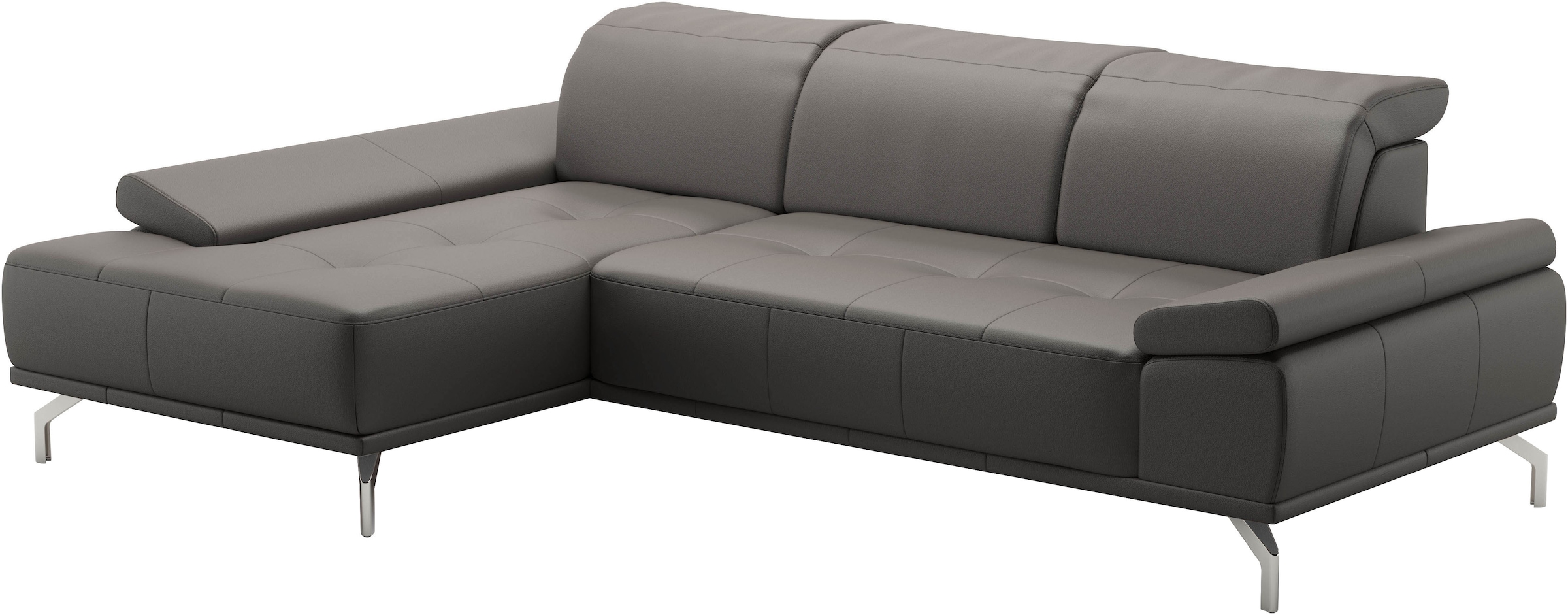 Places of Style Ecksofa »Caluna«, Inkl.Sitztiefenverstellung, wahlweise mit Kopf- und Armteilverstellung