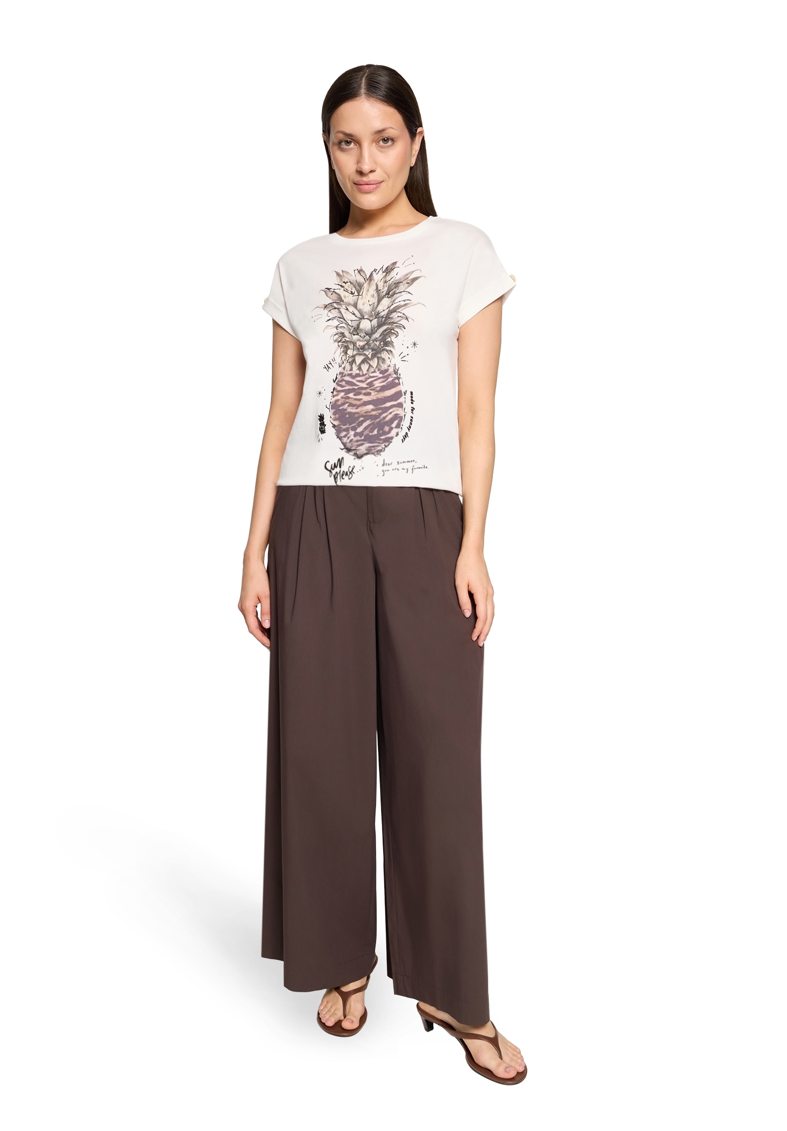 Cartoon Kurzarmshirt »Damen mit Ärmelaufschlag« 1