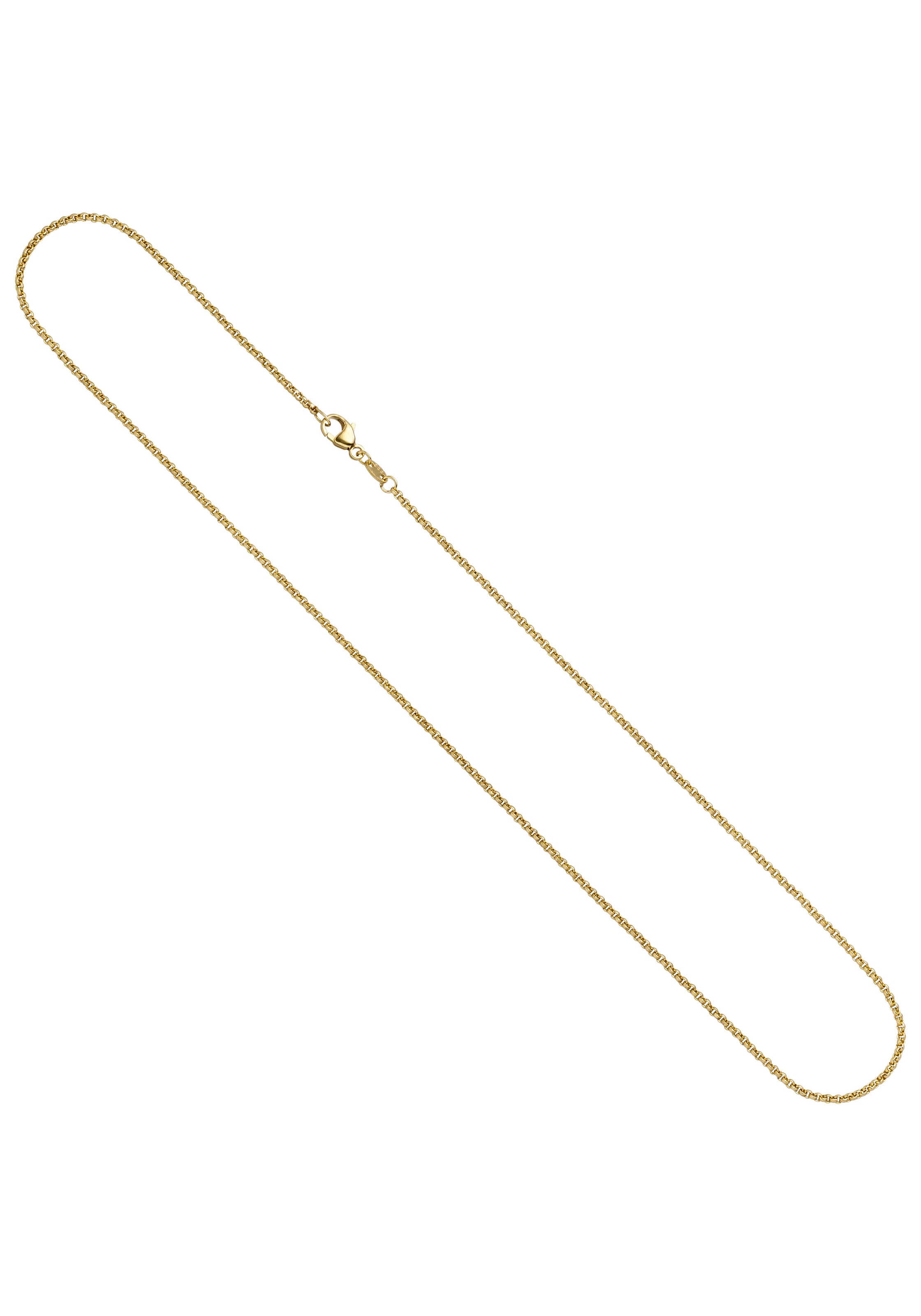 JOBO Goldkette, Erbskette 585 Gold massiv 50 cm 2,5 mm