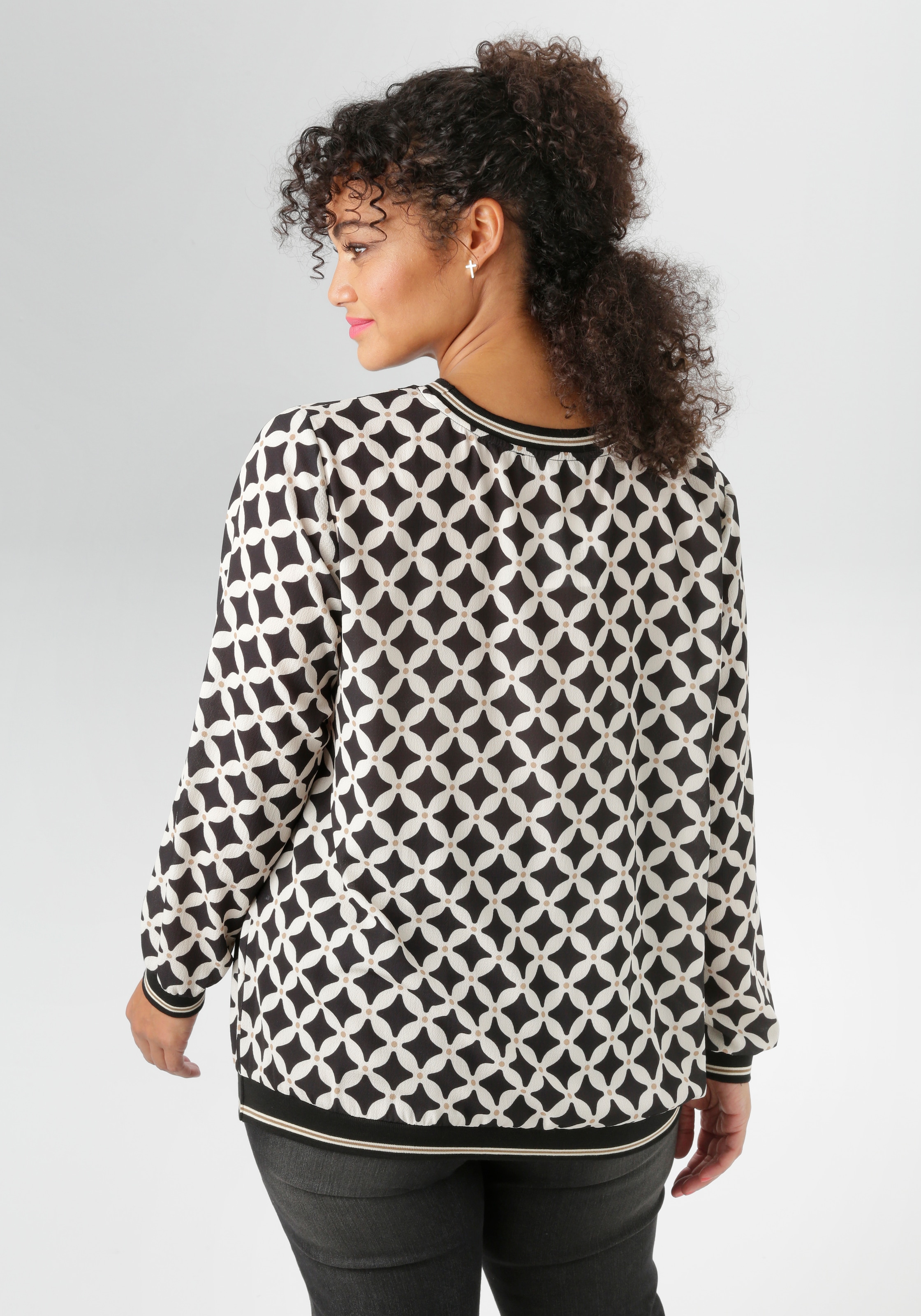 Aniston PLUS Shirtbluse, in Crêpe-Qualität - NEUE KOLLEKTION günstig online kaufen