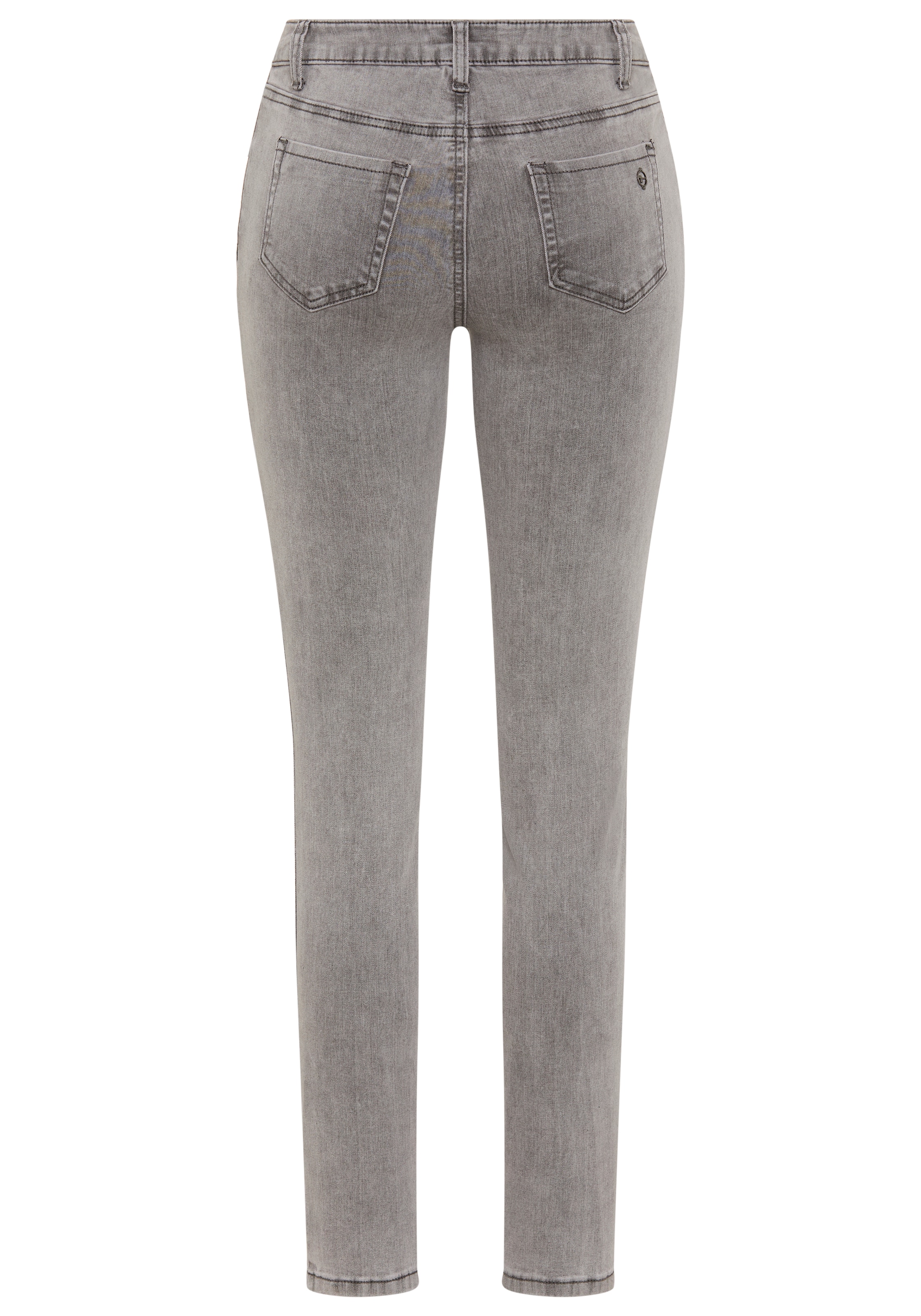 Tamaris Skinny-fit-Jeans schmale Beinweite, mit Gürtelschlaufenbund, mit Metallreißverschluss