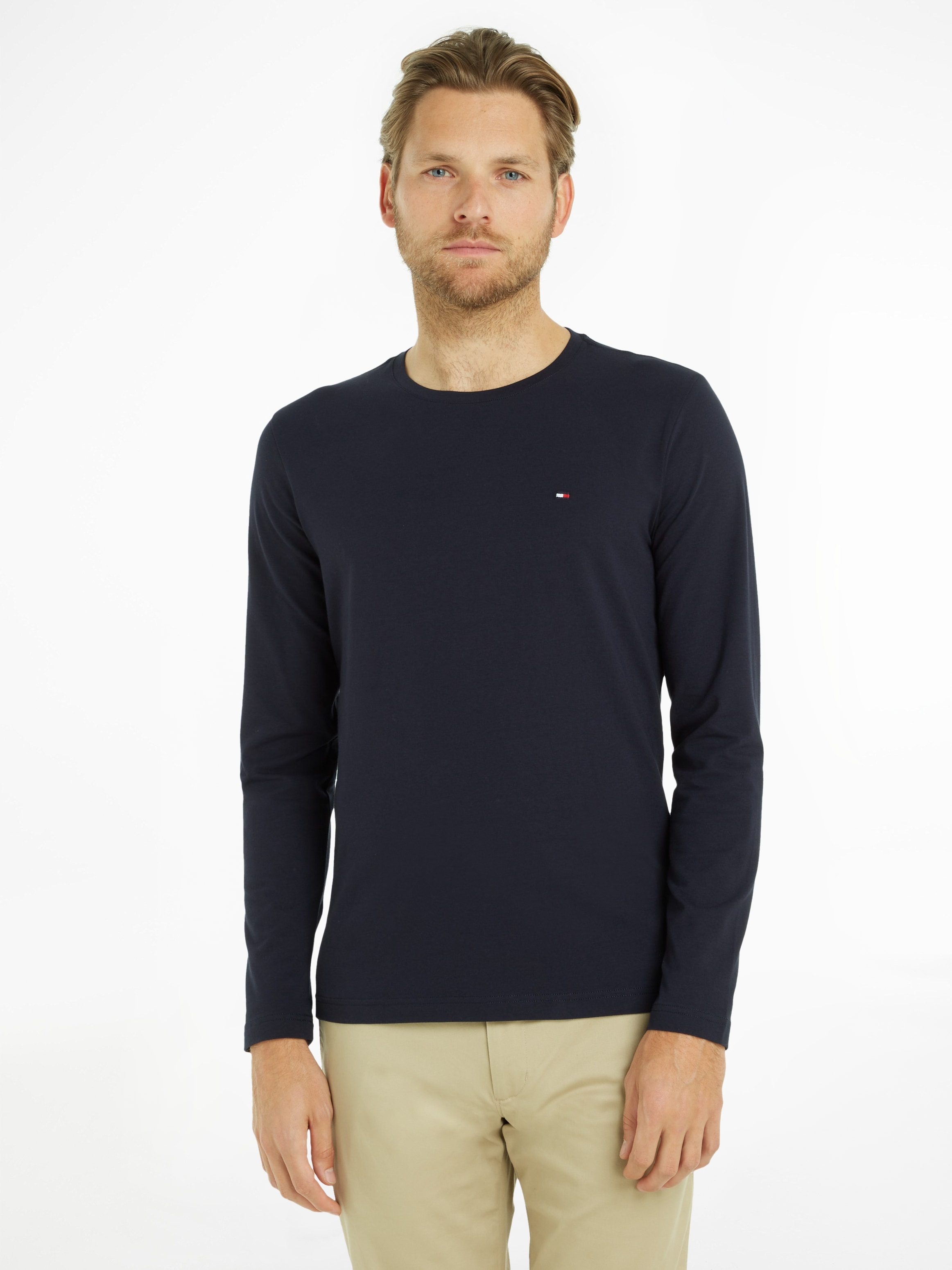 Tommy Hilfiger Langarmshirt "STRETCH SLIM FIT LONG SLEEVE", aus Baumwollstr günstig online kaufen