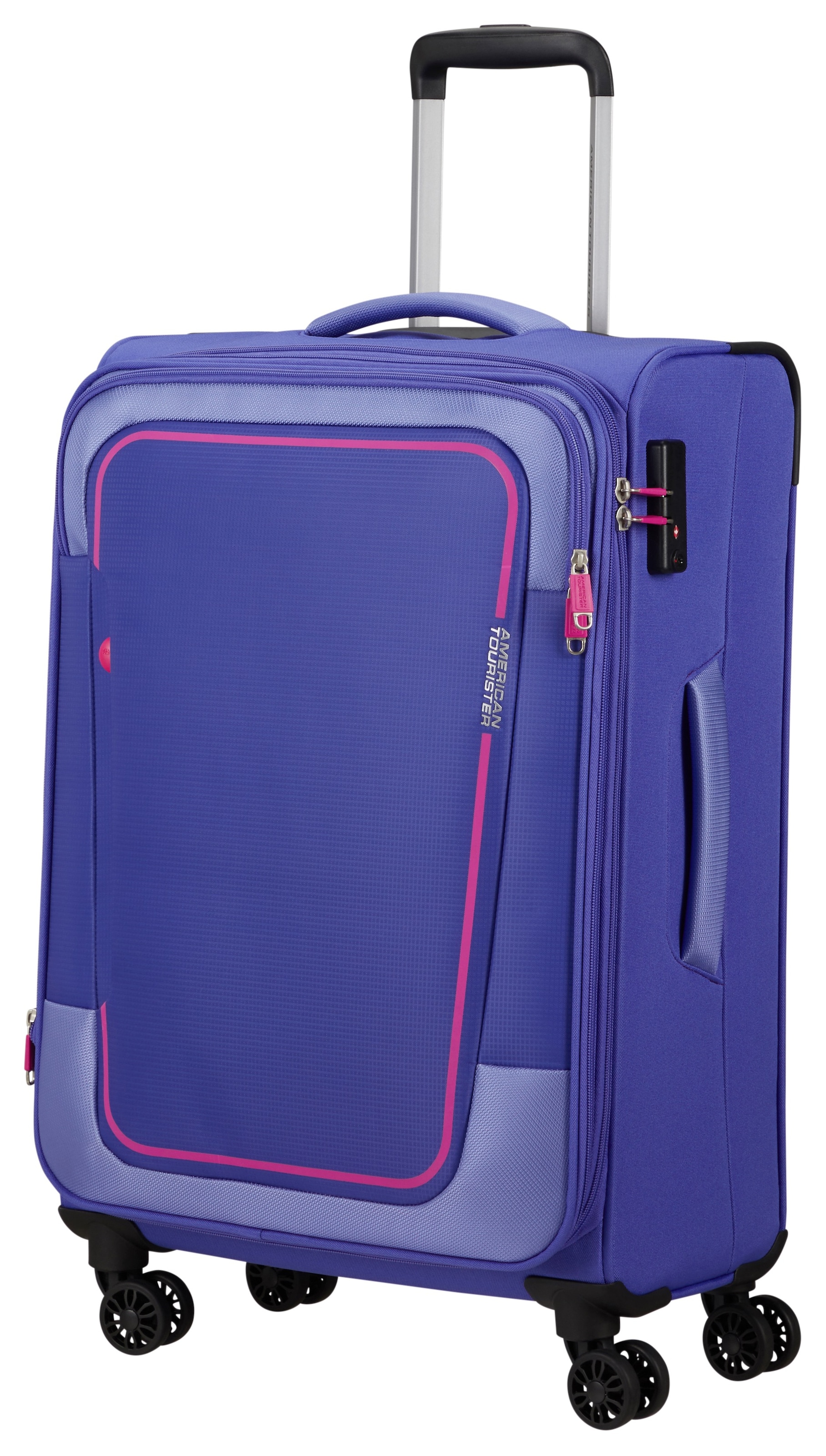American Tourister® Weichgepäck-Trolley »PULSONIC, in verschiedenen Farben und Größen«, 4 Rollen, Reisekoffer Weichschalenkoffer TSA-Schloss