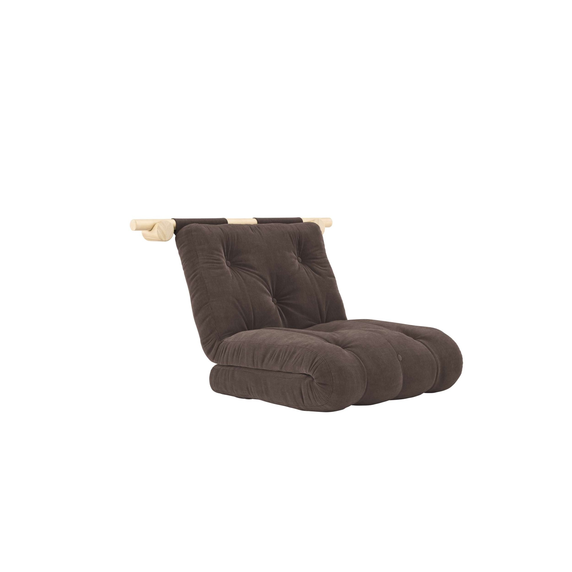 Karup Design Schlafsofa »Hooked Schlafsessel, Sitz- und Schlafplatz, Wandmontiert, platzsparend«, Futonmatratze inkl. Halterungsset aus FSC®-zertifiziertem Massivholz