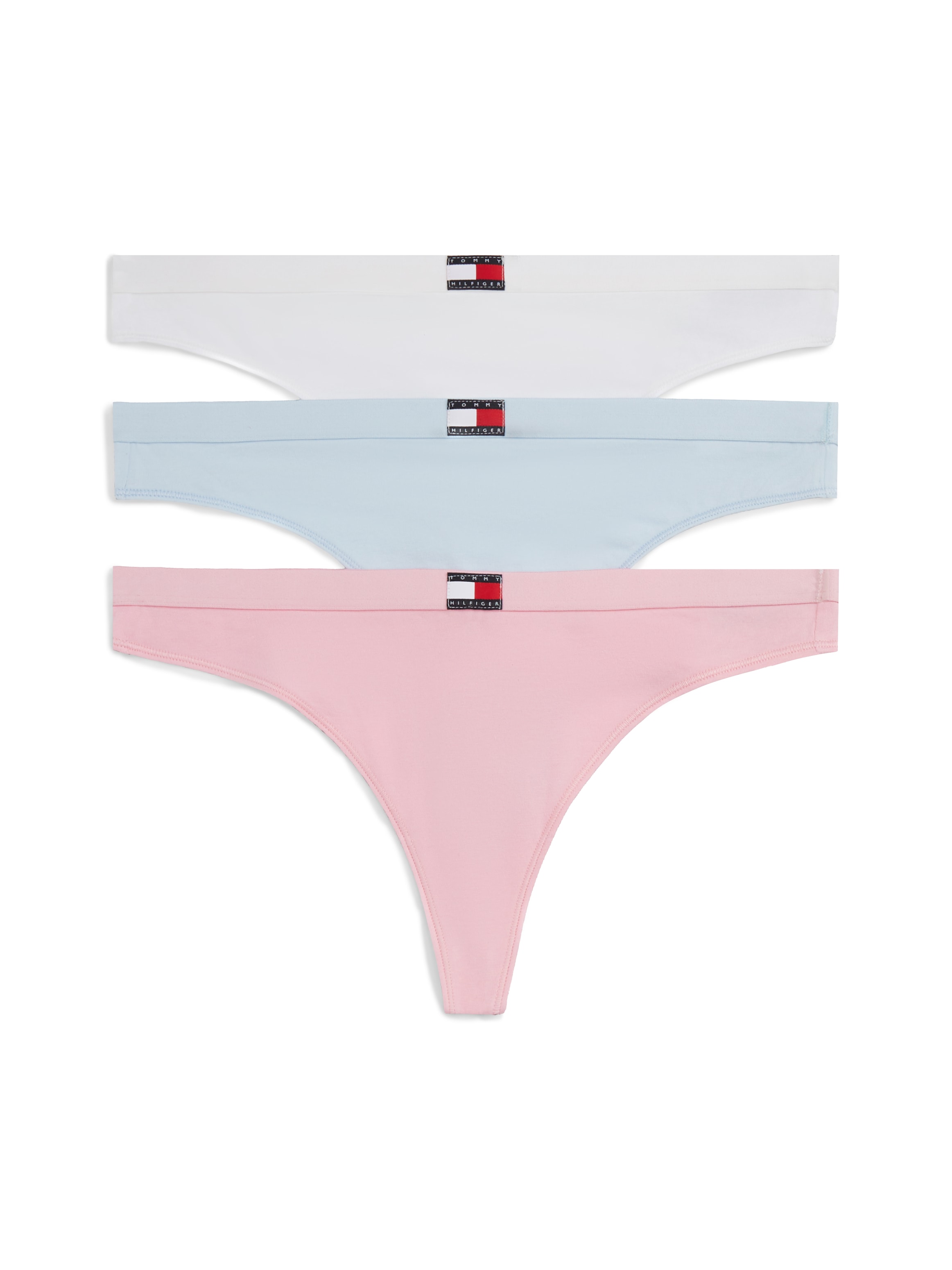 Tommy Hilfiger Underwear String "3 PACK THONG (EXT.SIZES)" 3 Stk. basic, elastischer Bund, unifarben