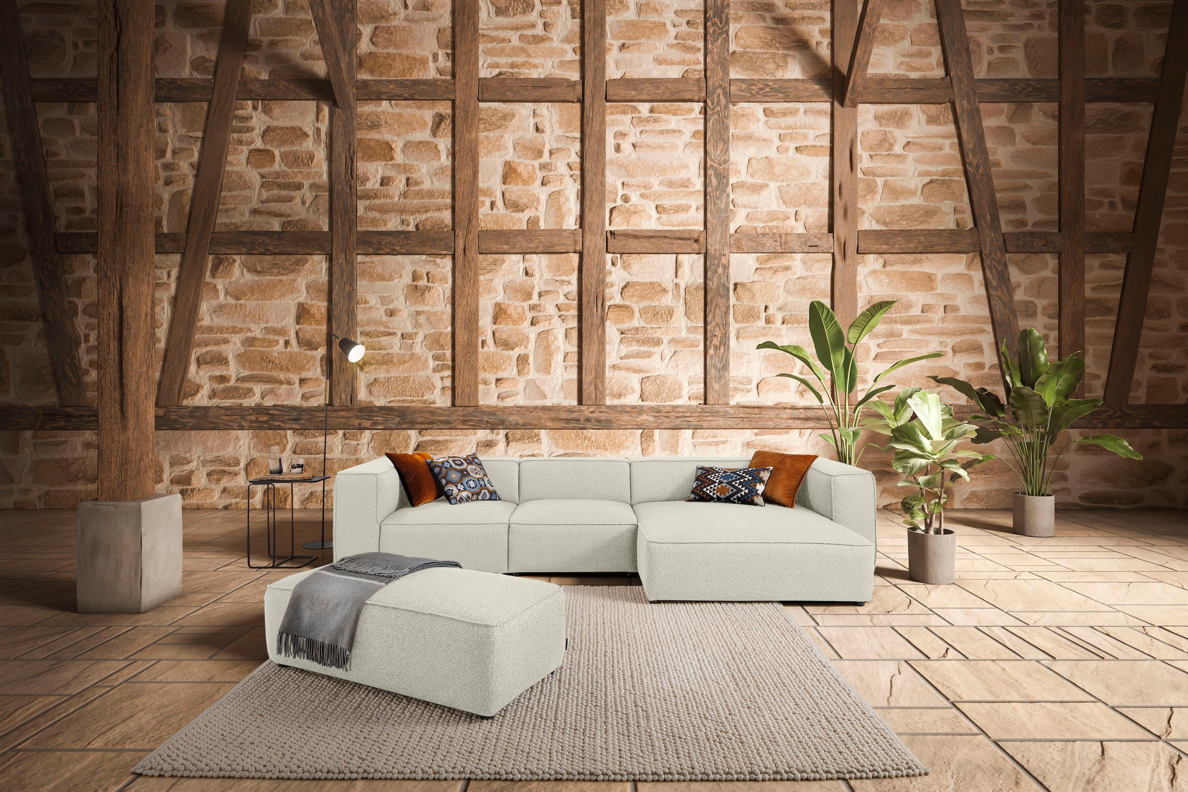 W.SCHILLIG Ecksofa "around-the-block" mit eleganter Biese, mit Federkern, B günstig online kaufen