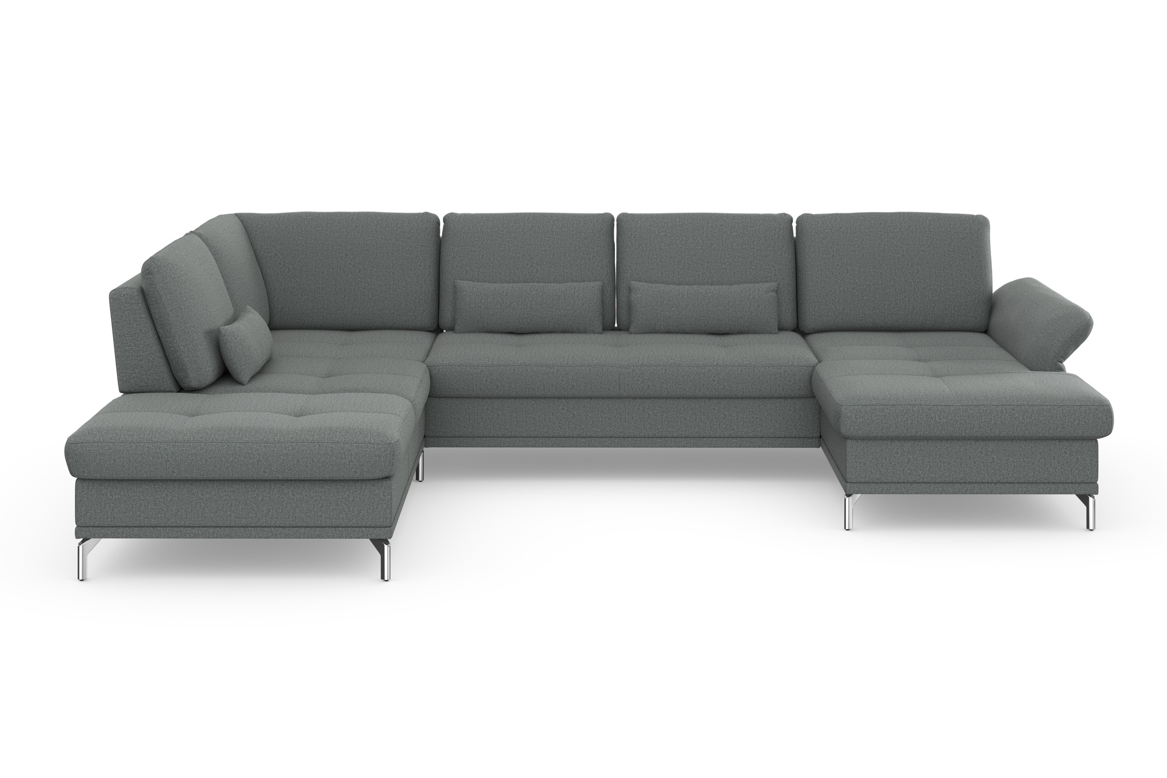 Home affaire Wohnlandschaft "Palm Beach U-Form" Federkern, mit Sitztiefenve günstig online kaufen