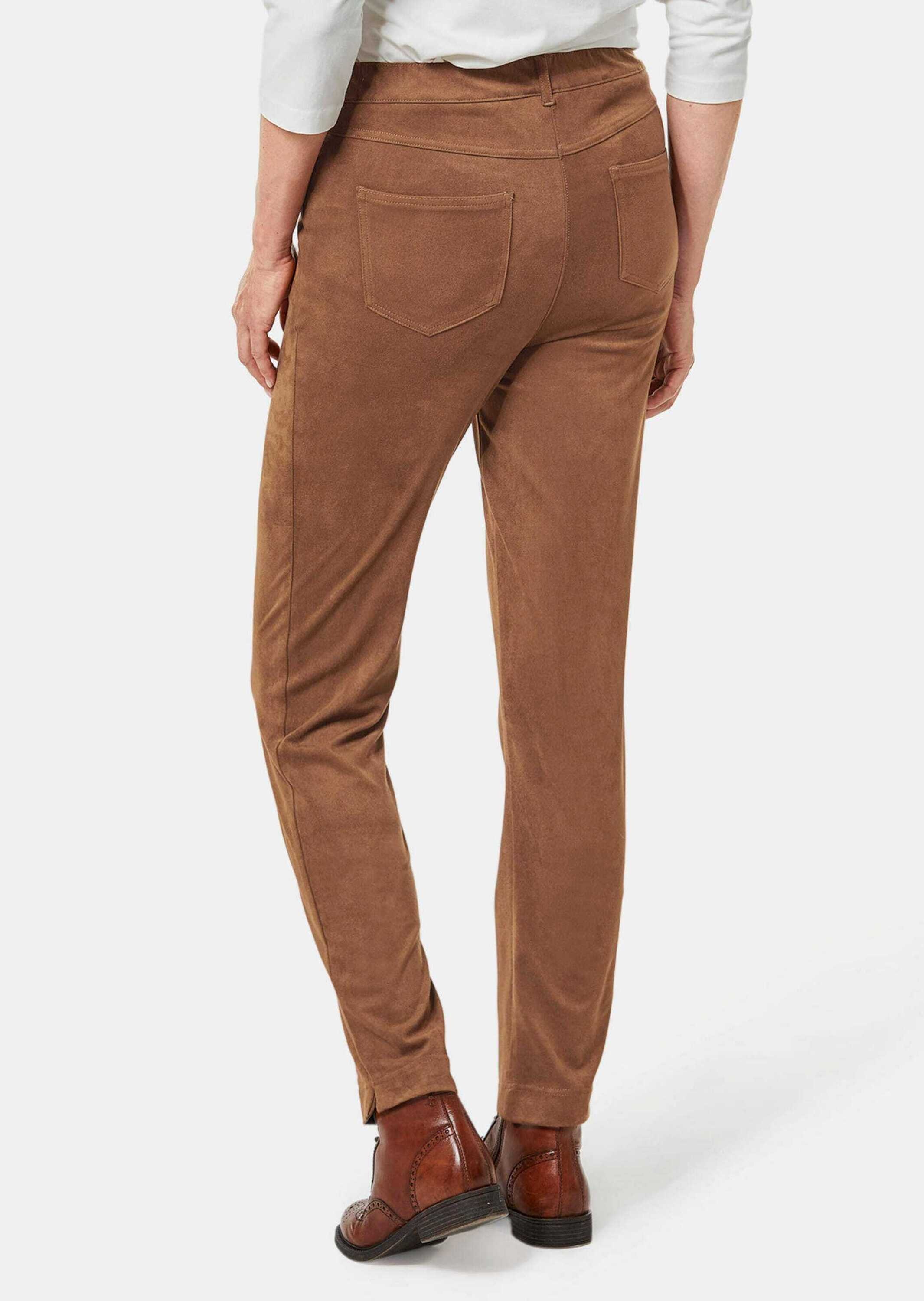 GOLDNER 2-in-1-Hose »Hose in Veloursleder-Optik Bi-elastische Hose in superweichem Veloursleder-Look«