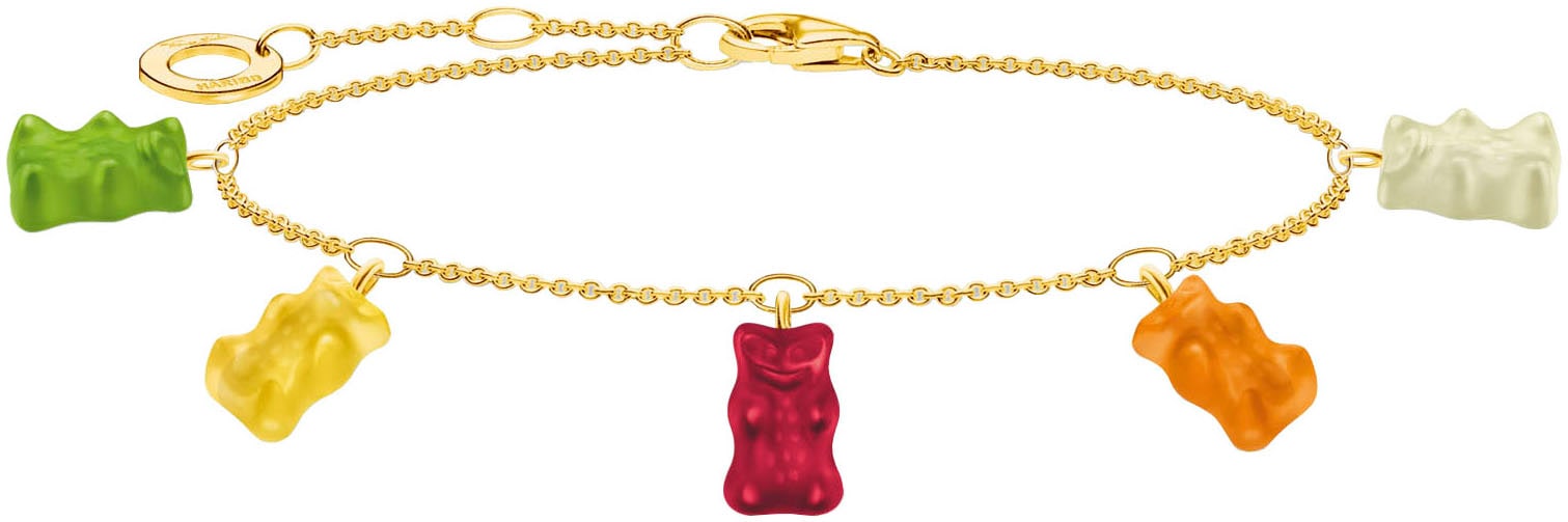 THOMAS SABO Armband »THOMAS SABO x HARIBO Schmuck: Armband mit Goldbären bunt«, mit Kristallglas