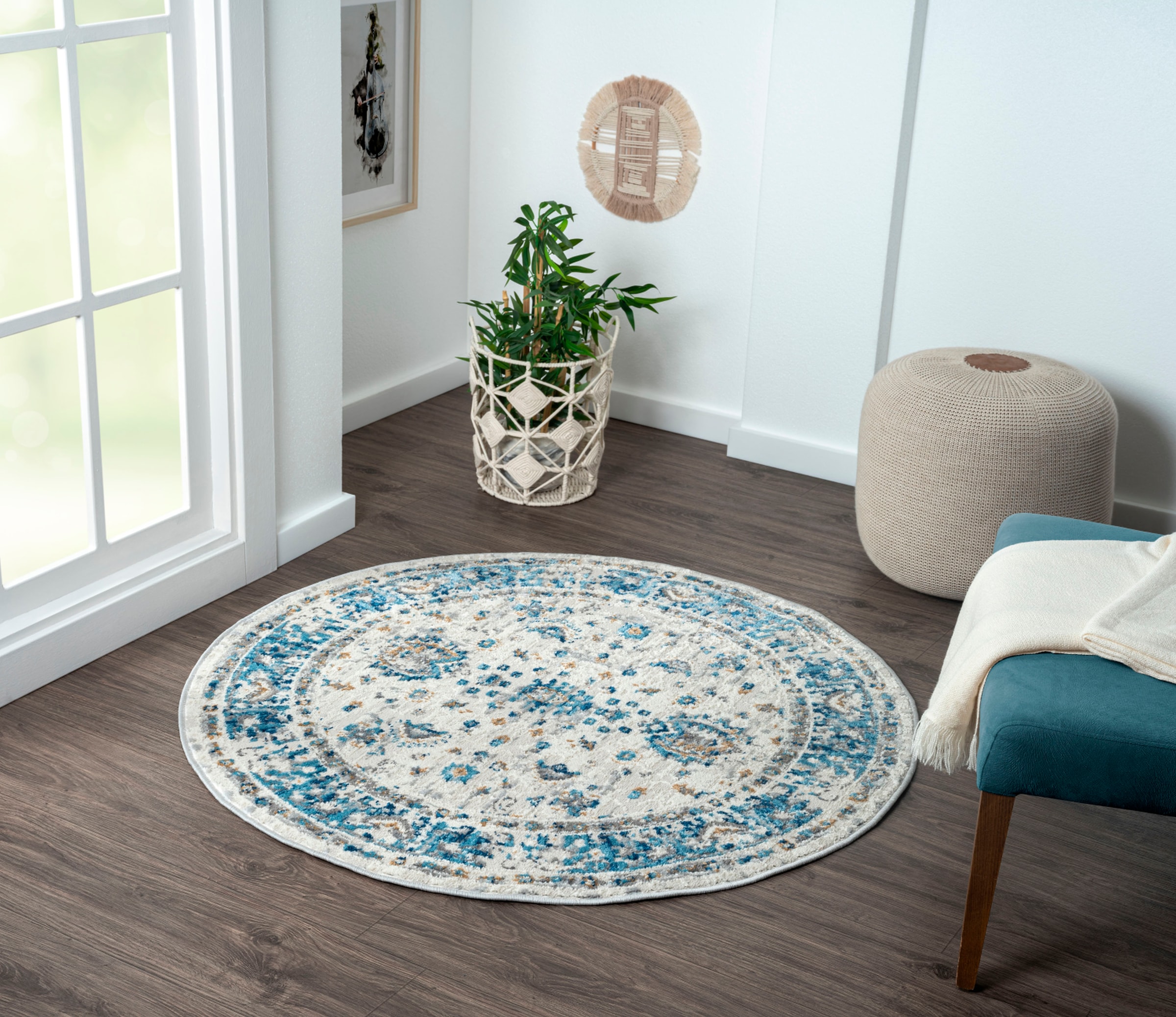 Myflair Möbel & Accessoires Teppich "My Heriz" rund 8 mm Höhe Kurzflor, kla günstig online kaufen