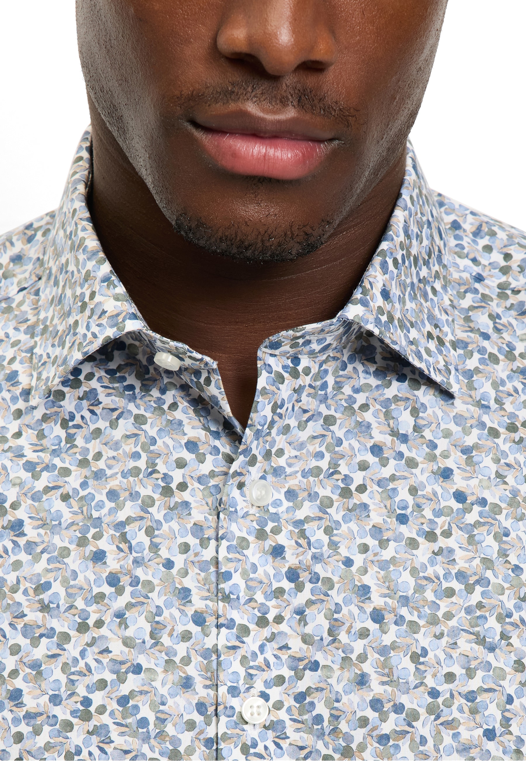 Thumbnail - OLYMP Langarmhemd "Level Five" Businesshemd, body fit, New York Kentkragen, florales Muster