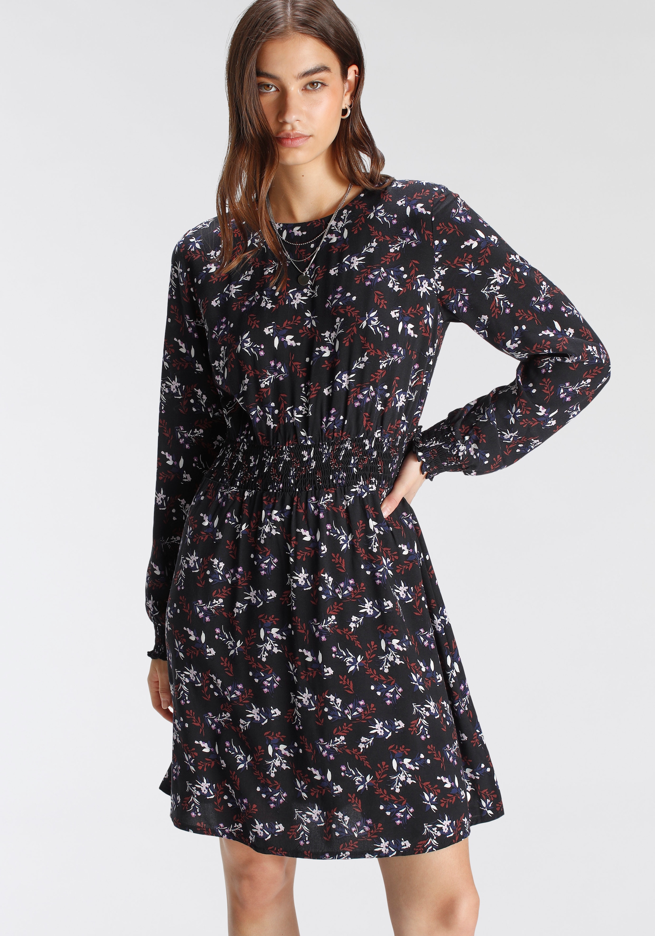 Tamaris Minikleid, mit elegantem Blumenprint für bestellen | BAUR | Kleider