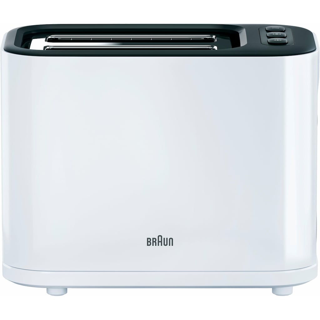 Braun Toaster »HT 3010 WH«, 2 kurze Schlitze, für 2 Scheiben, 1000 W