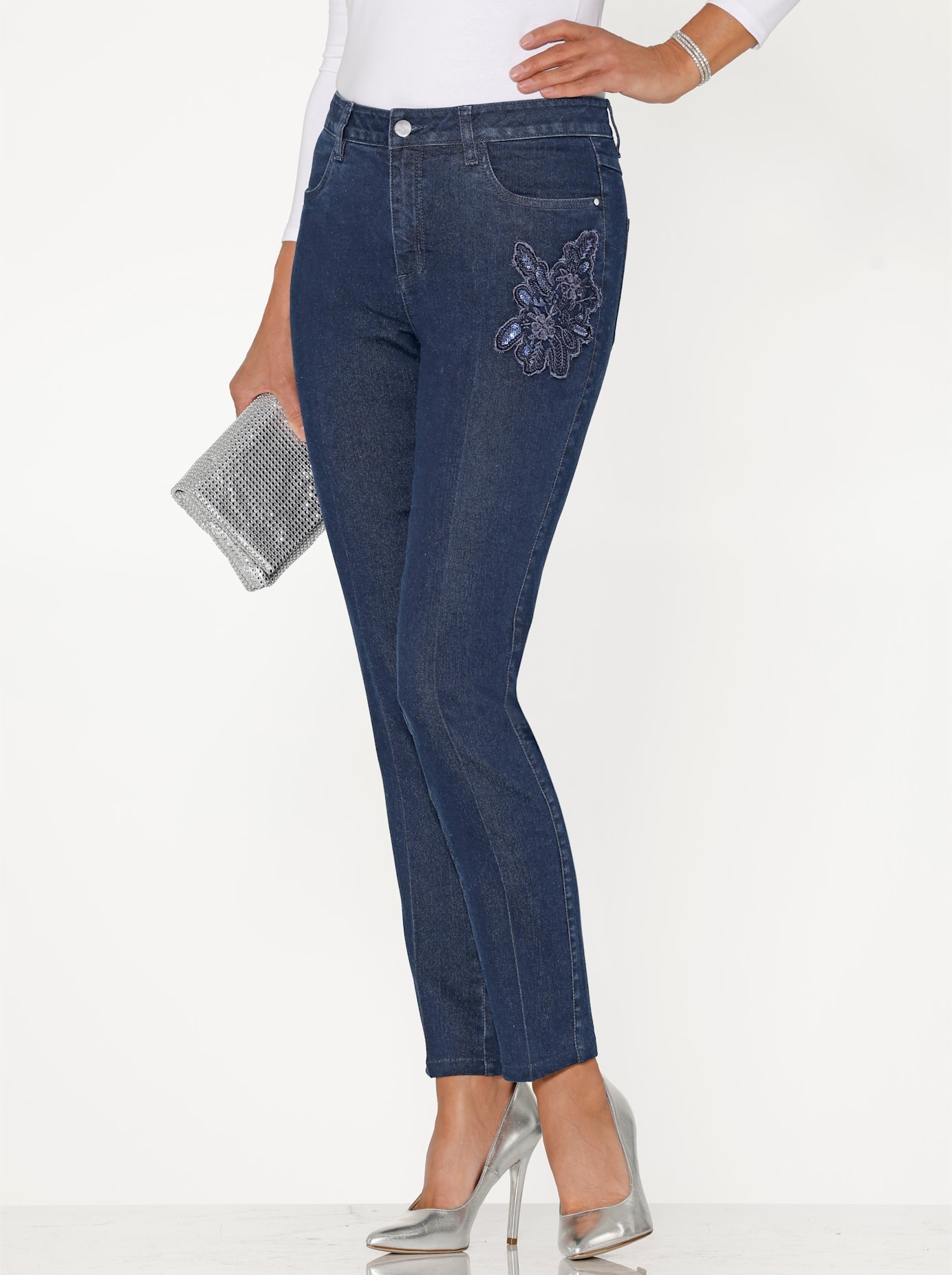 Classic Basics Women Jeans Dark Blue 44 4