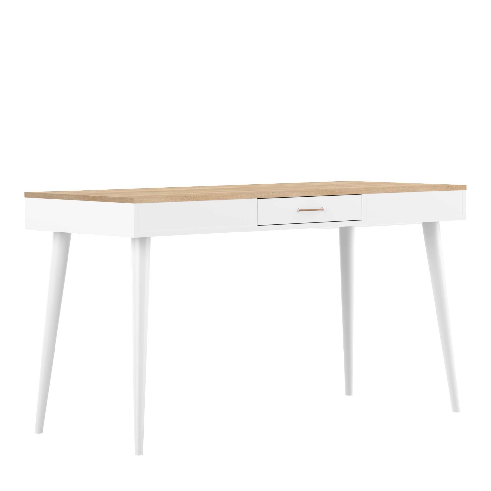 TemaHome Schreibtisch »Horizon Computertisch mit Holzbeinen, Home Office,«, 134cm Breit, mit Schublade