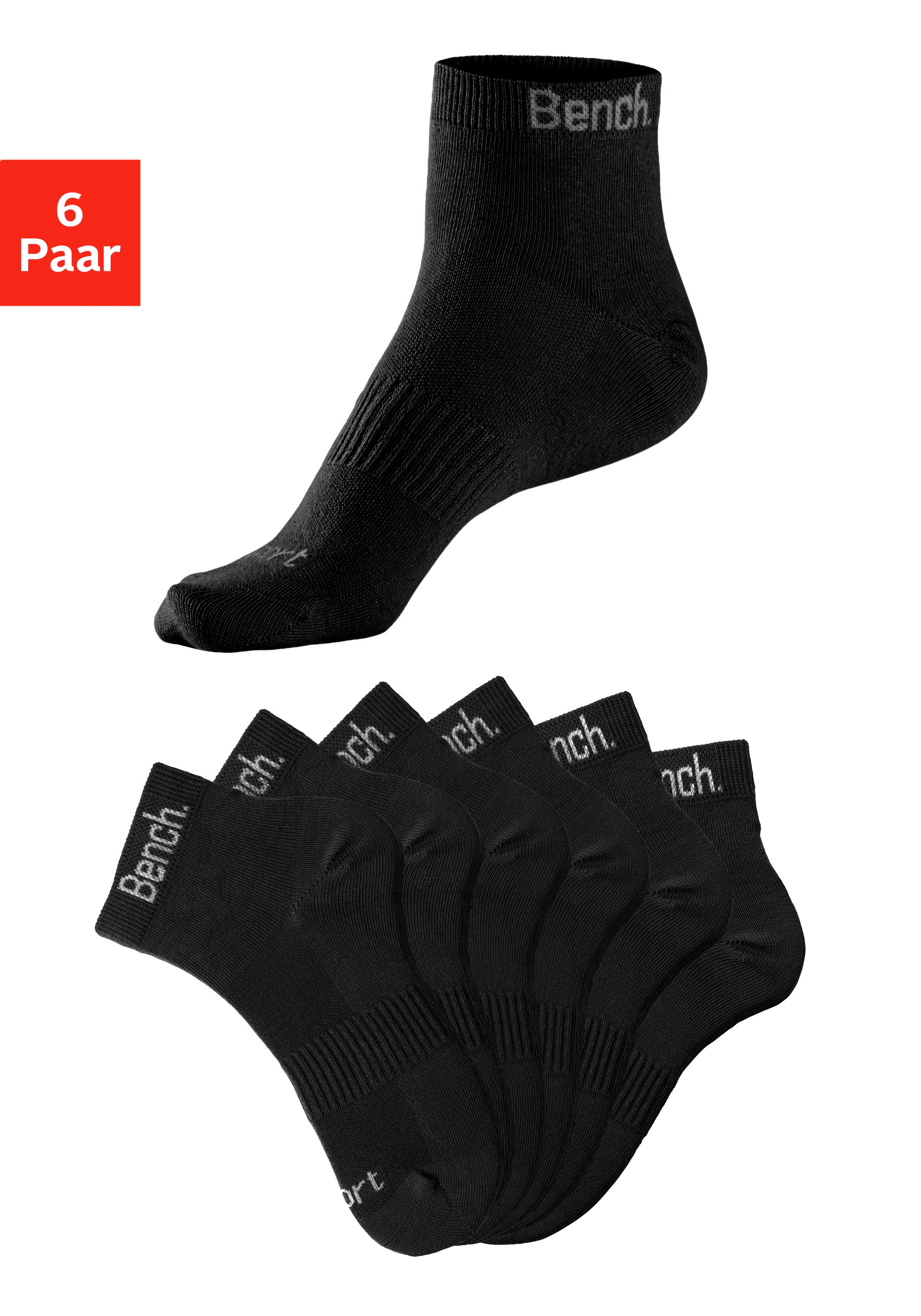 Bench. Sportsocken Packung, 6 Stk. tlg. mit antibakterieller Feuchtigkeitsr günstig online kaufen